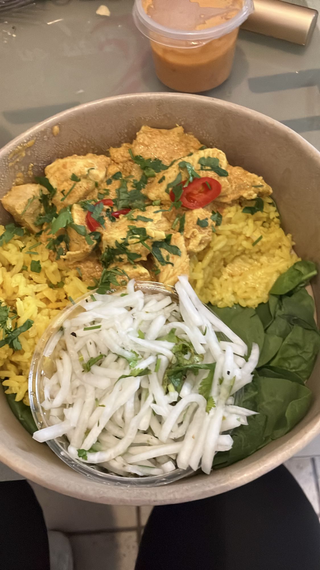 Kurczak curry z ryżem