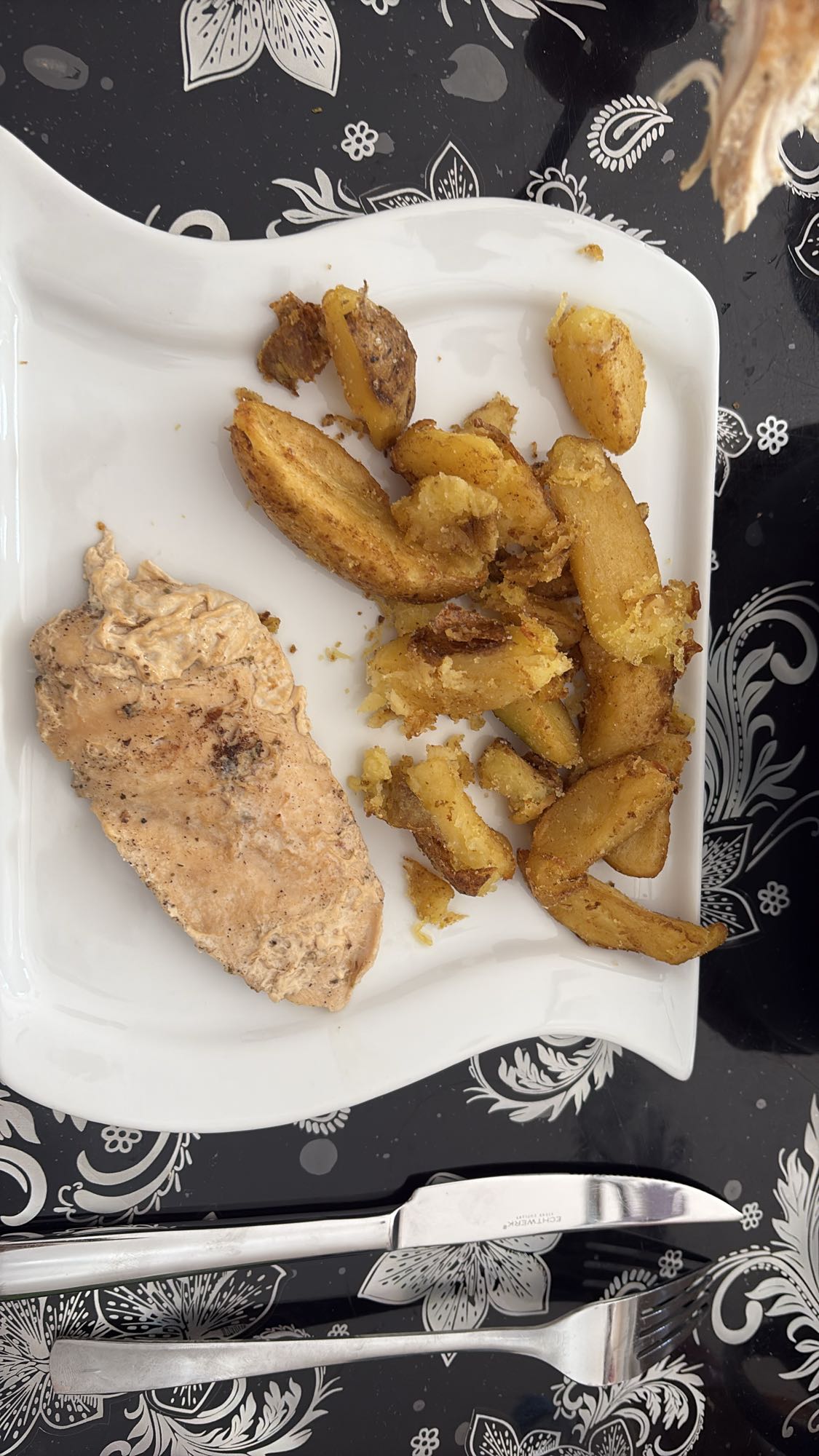 Csirke és sült krumpli