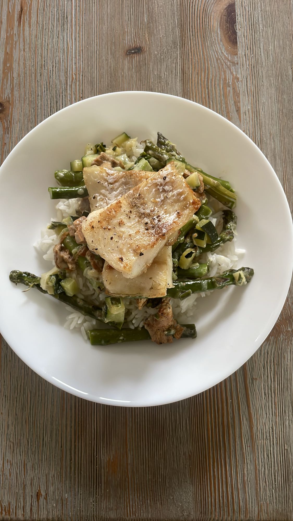 Ryż z dorszem i warzywami