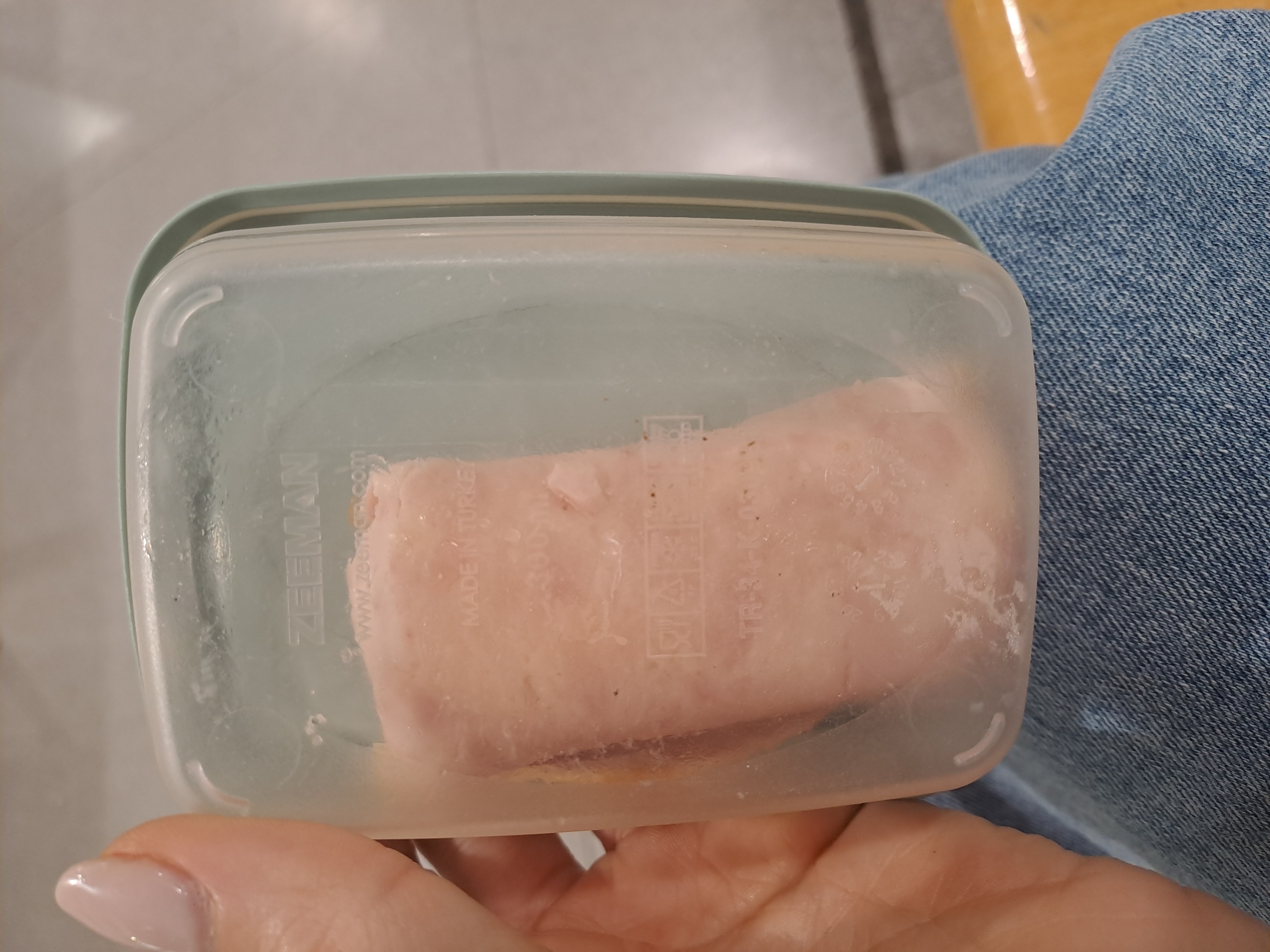 Jamón cocido en tupper