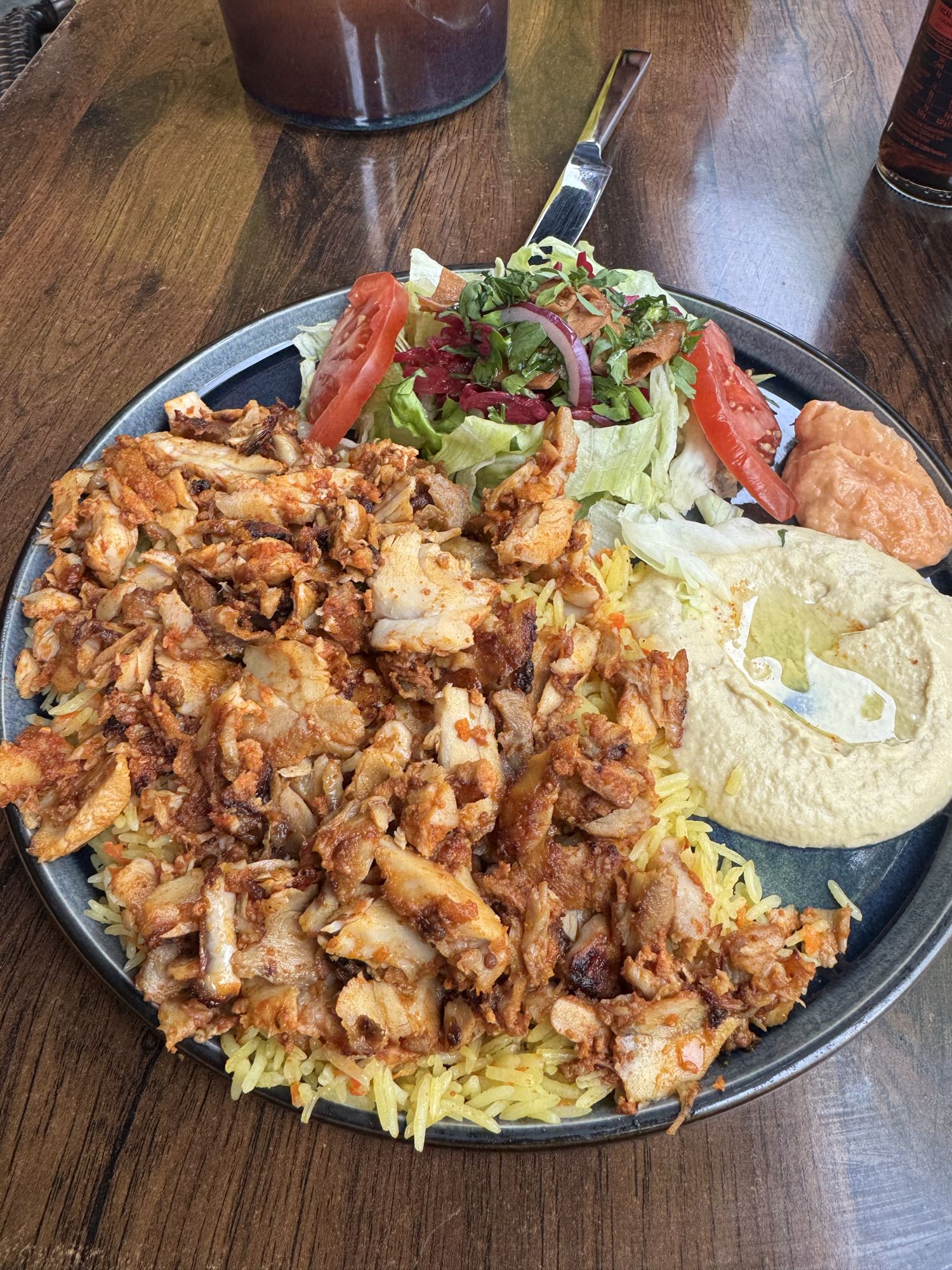 Hähnchen-Shawarma-Teller