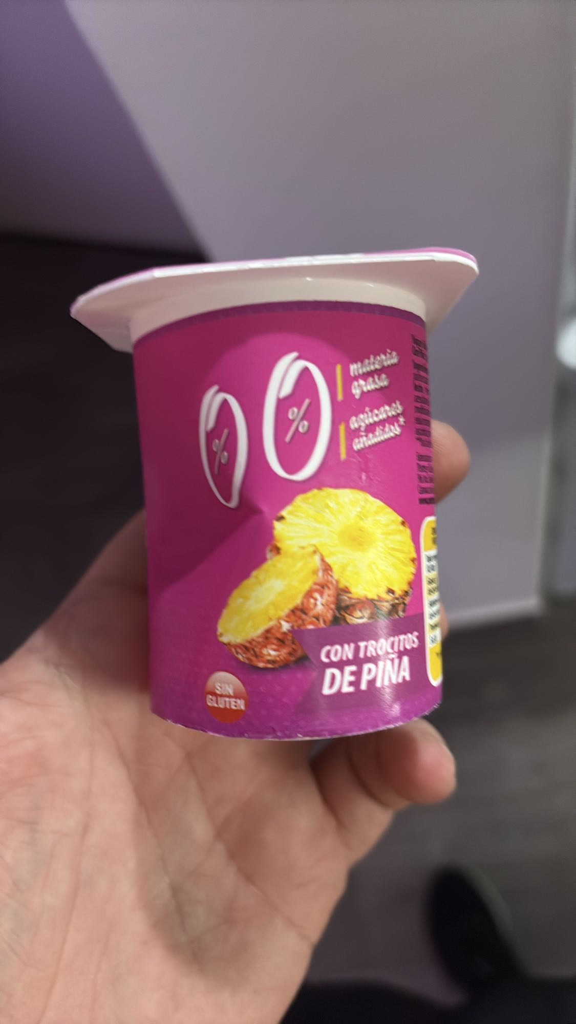 Yogur con piña light