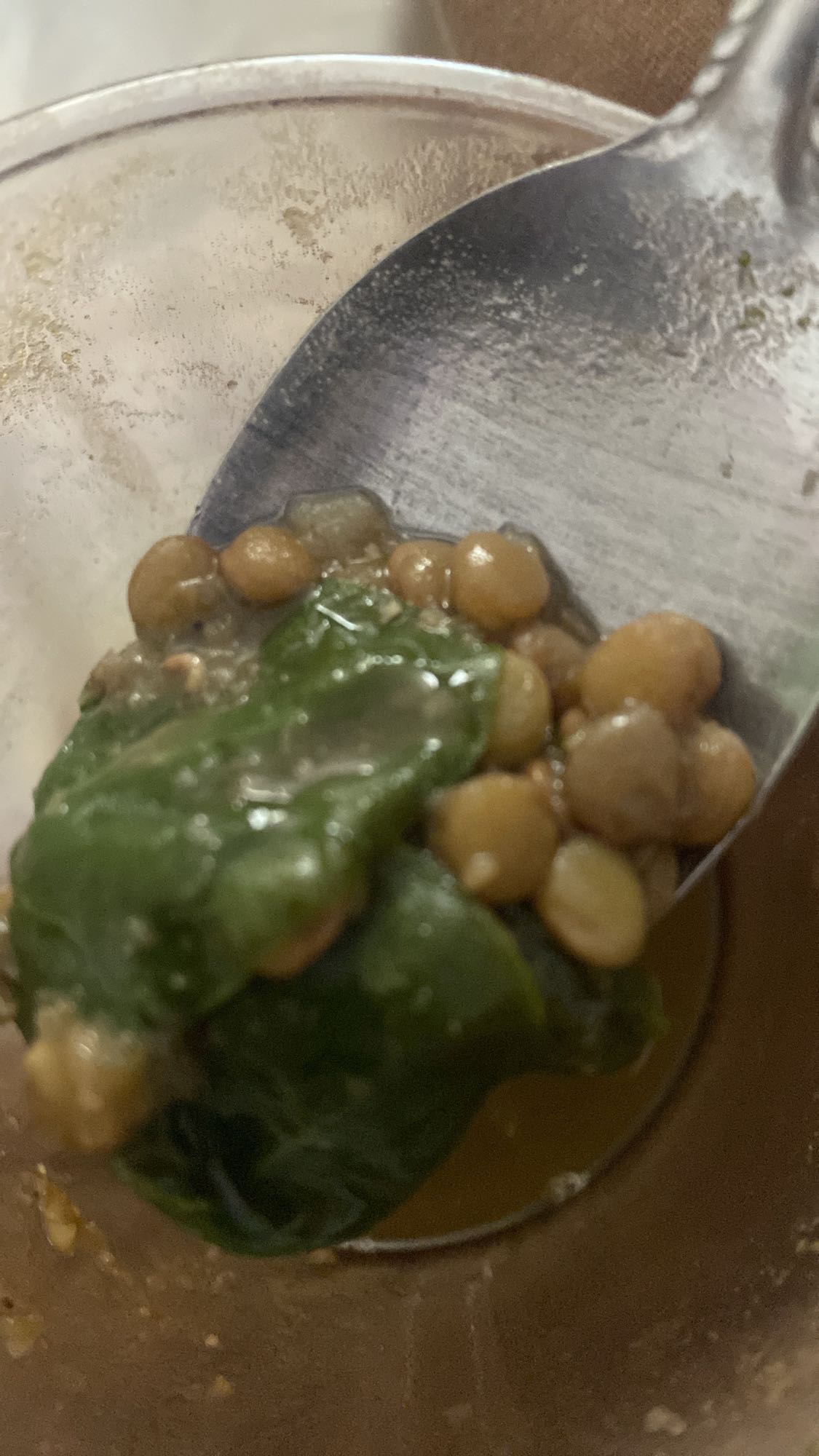 Lentejas con espinaca