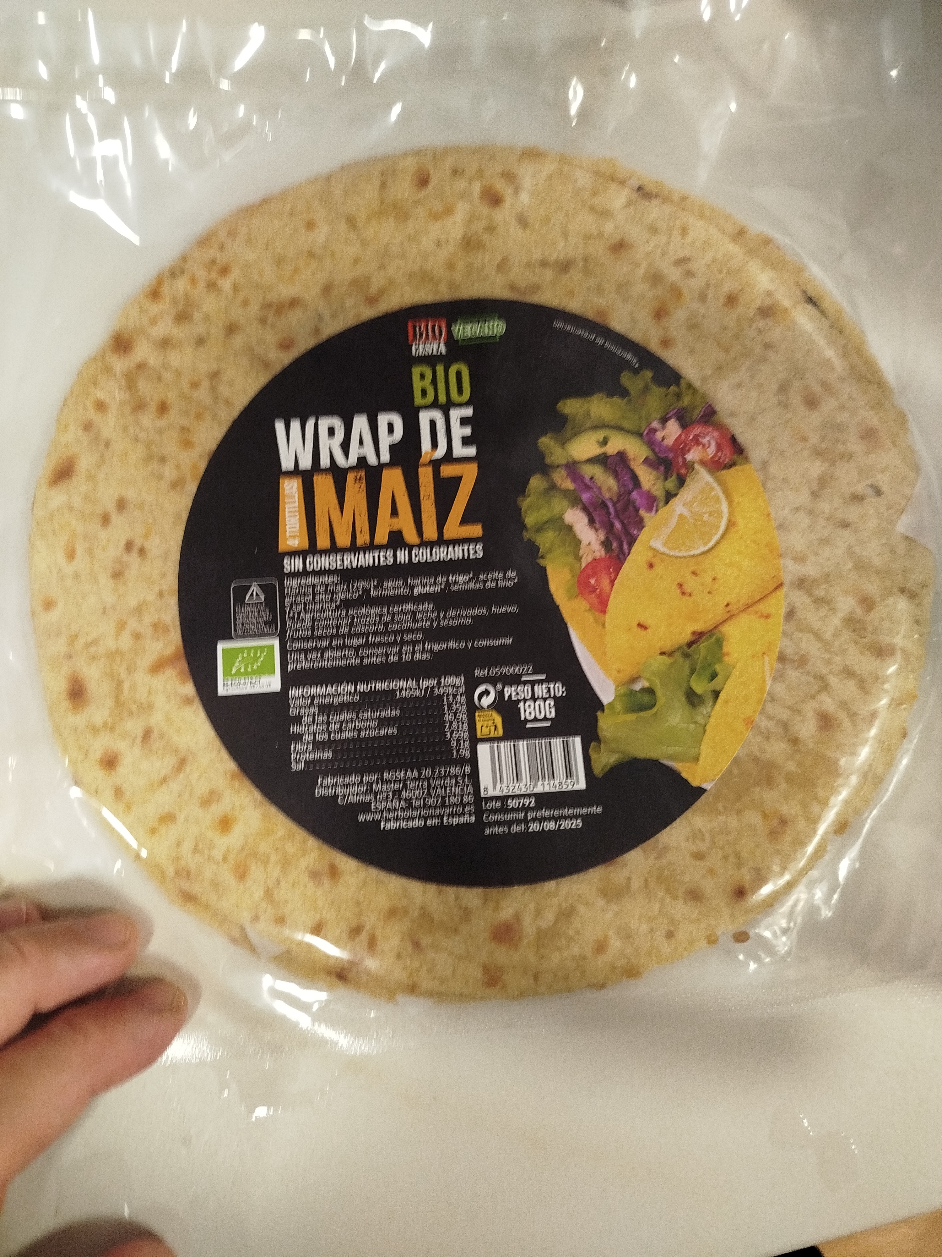 Wrap de maíz bio