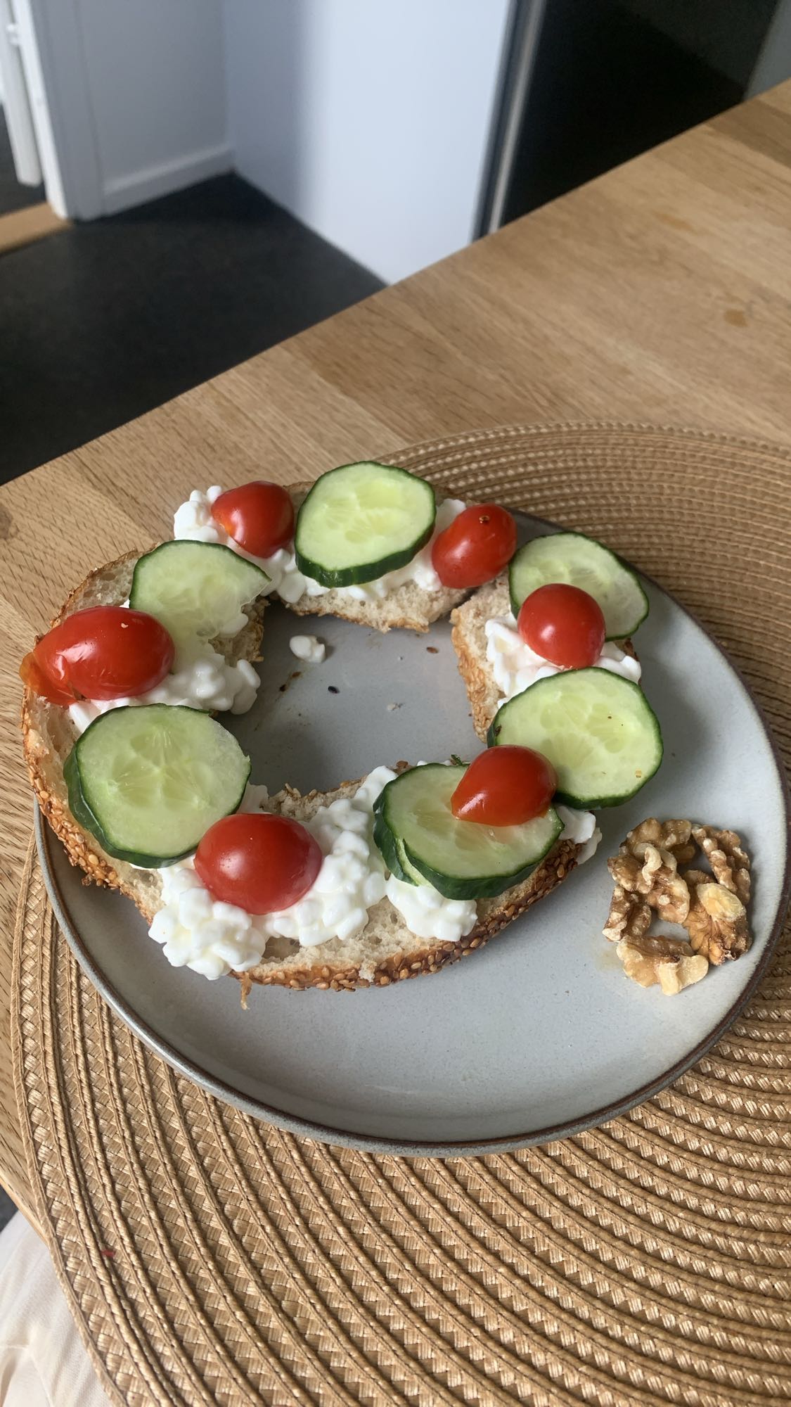 Bagel med grönsaker