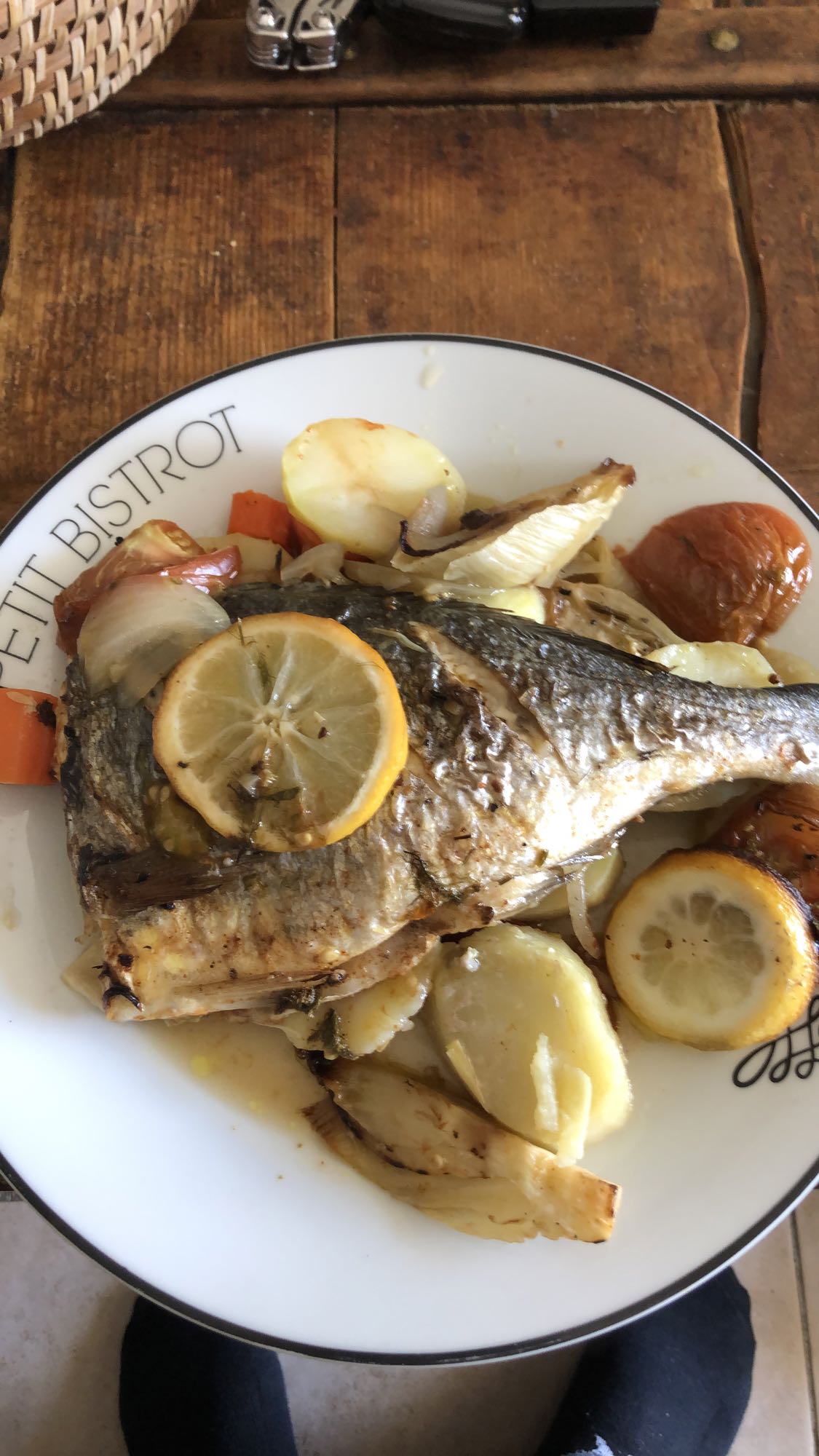 Dorade au four légumes