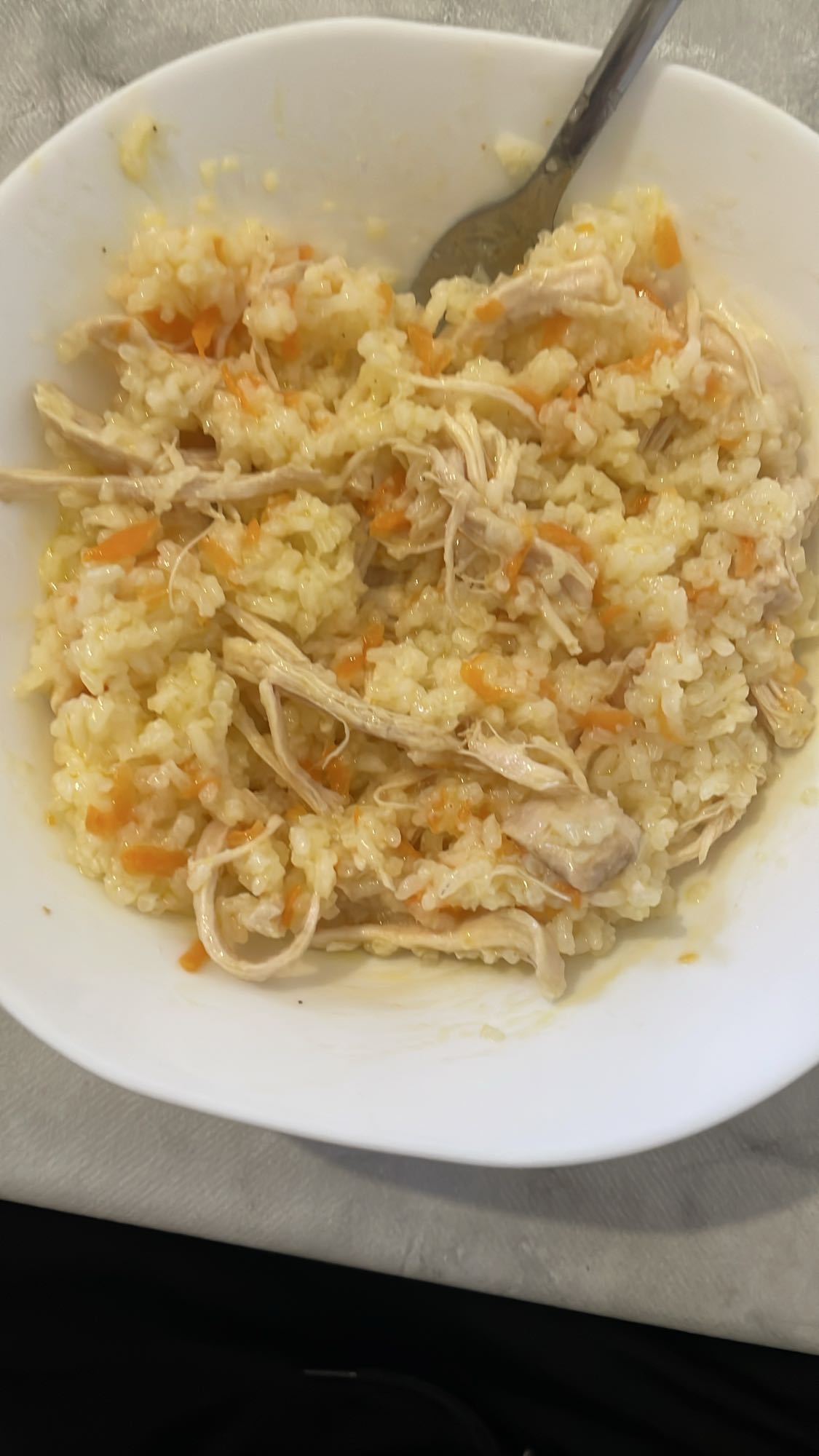 Рис с курицей и морковью