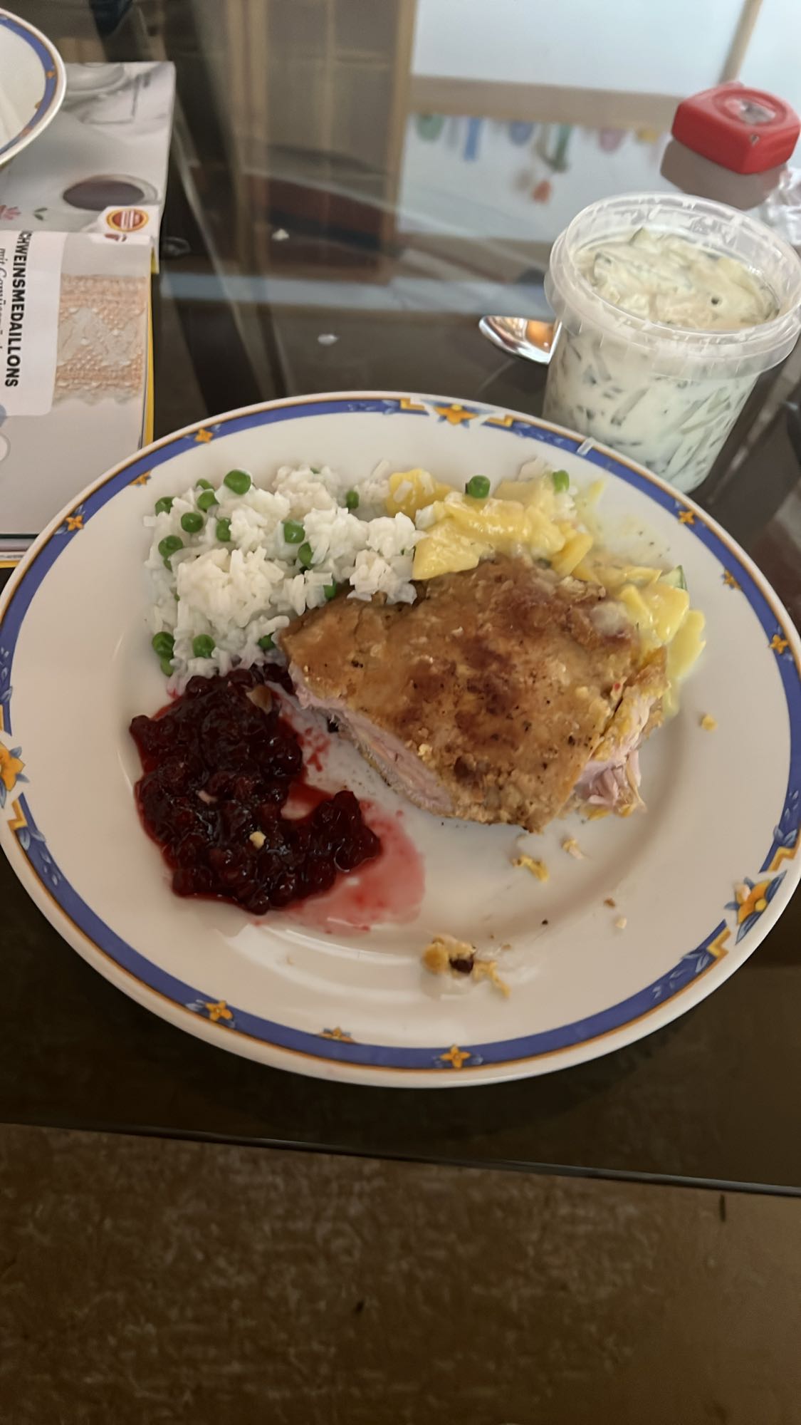 Kyckling med ris och sås