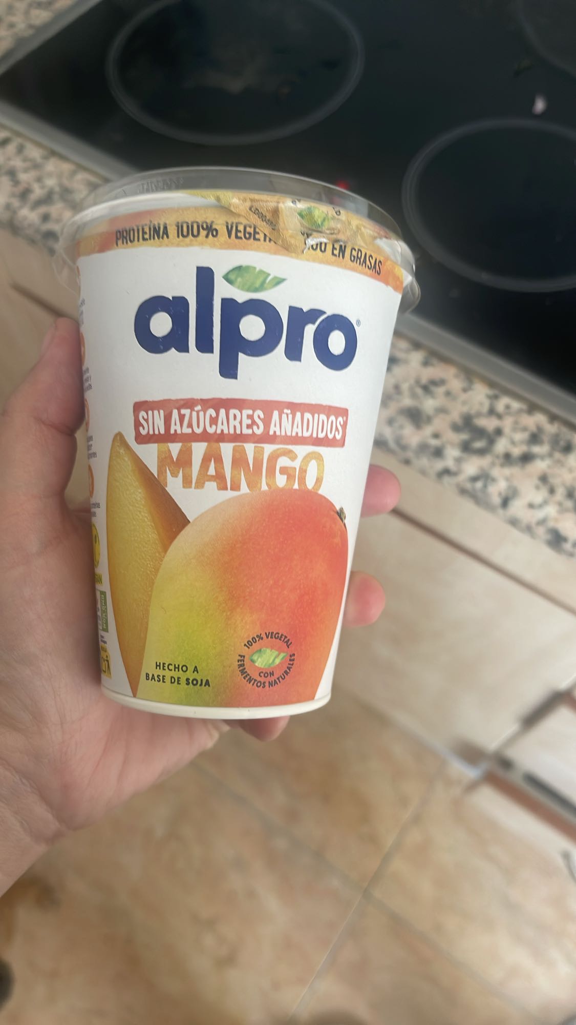 Yogur de mango vegetal