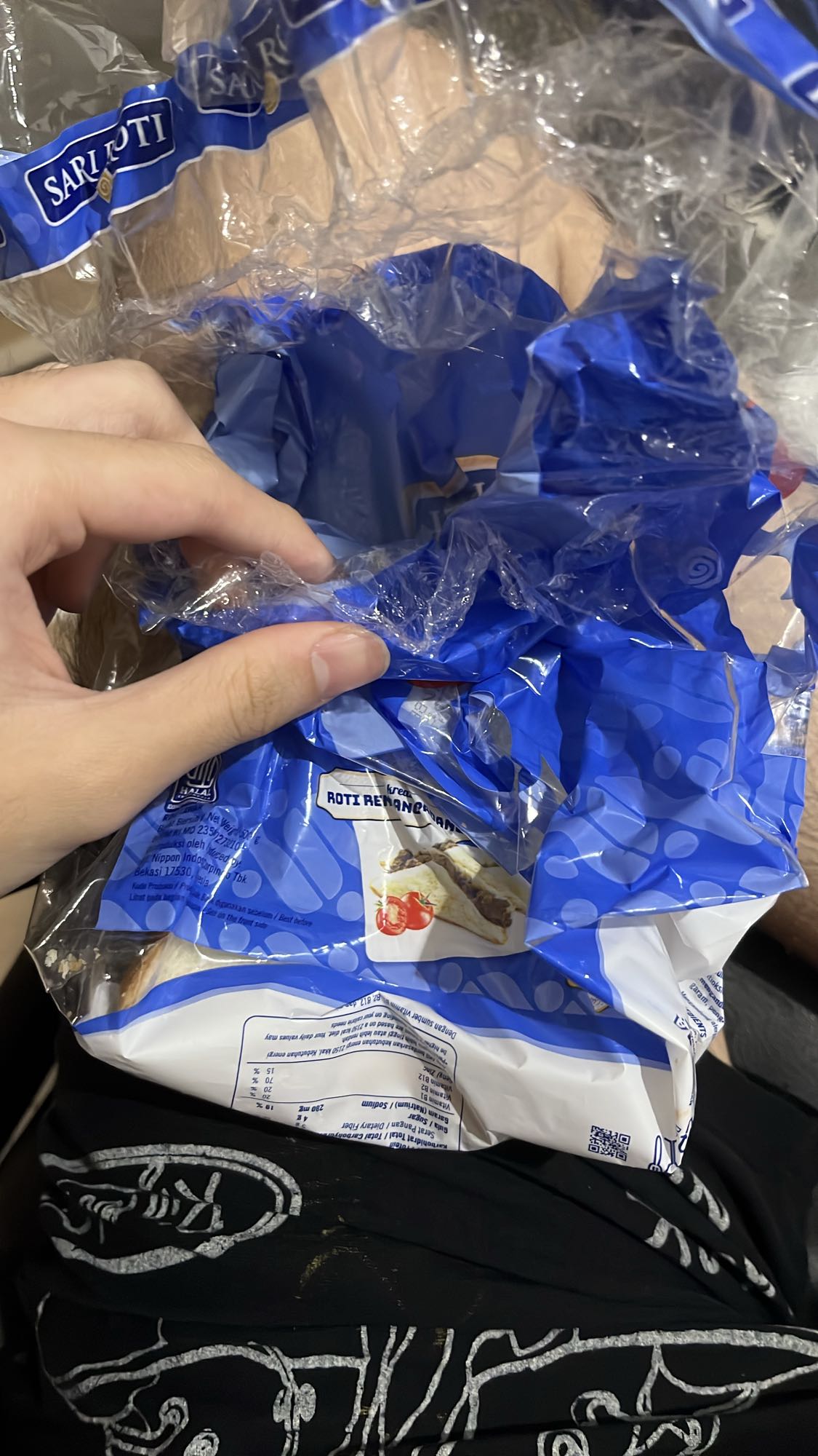 Empty bread packaging