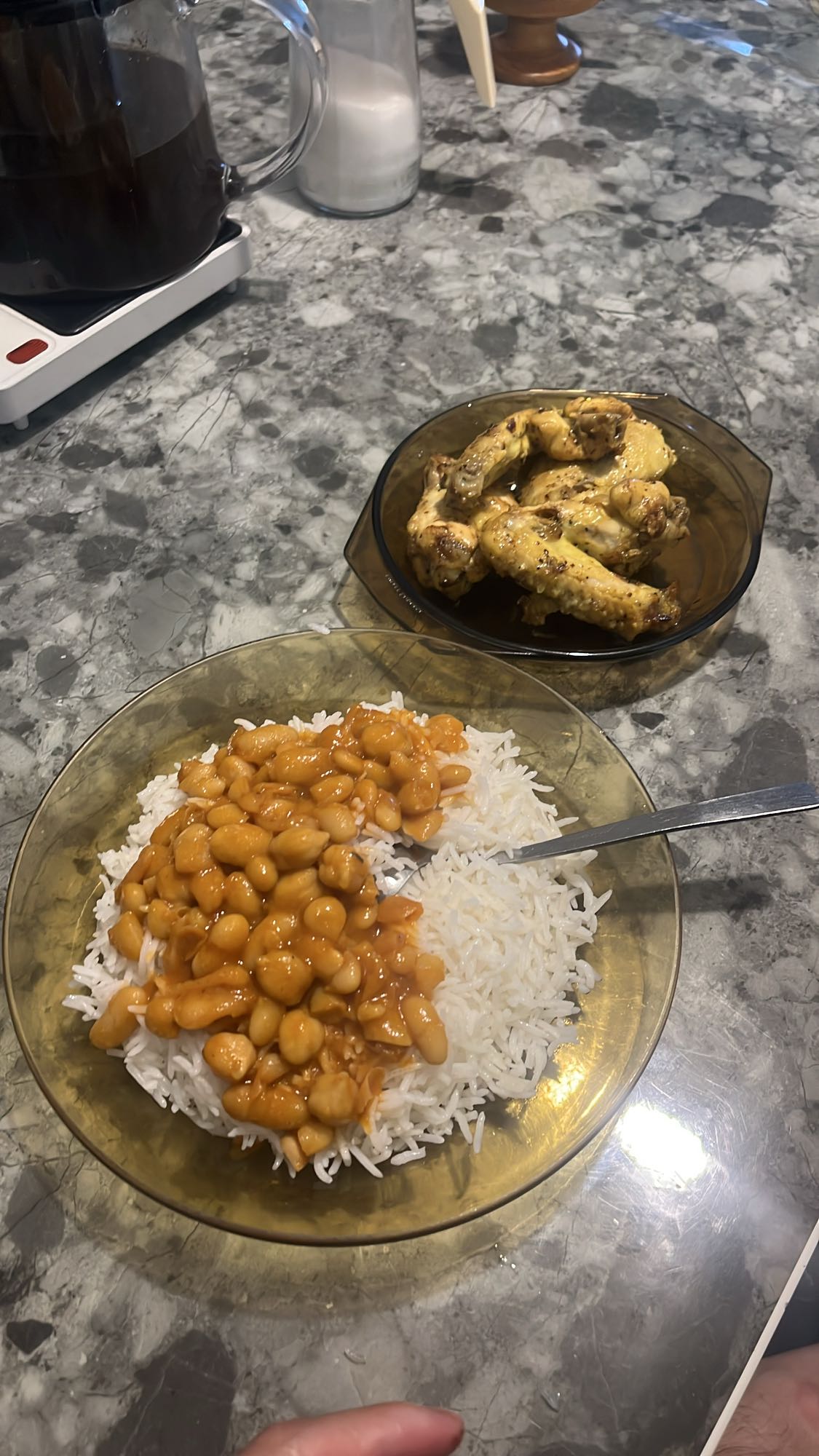 Ris, bönor och kyckling