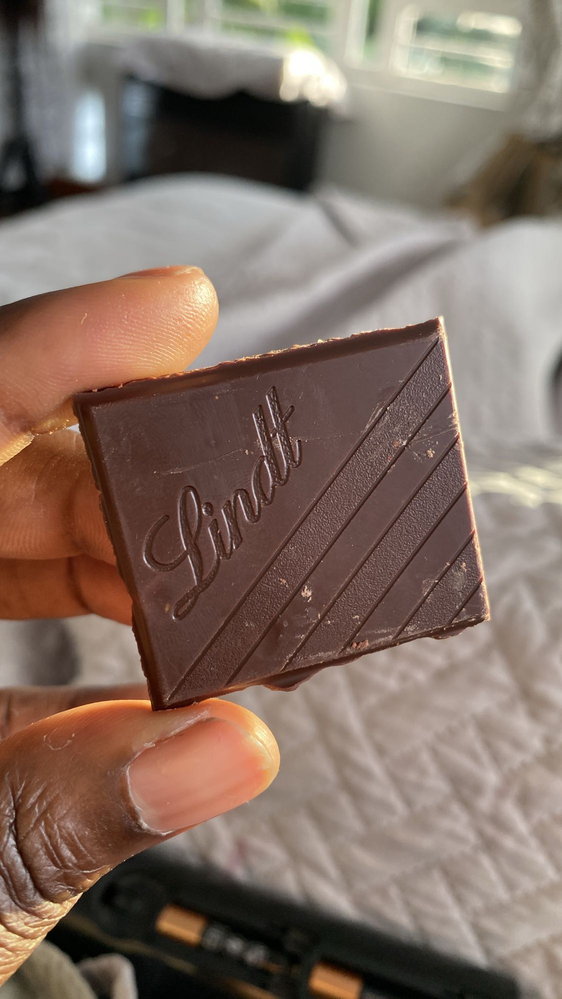 Lindt dark chocolate square