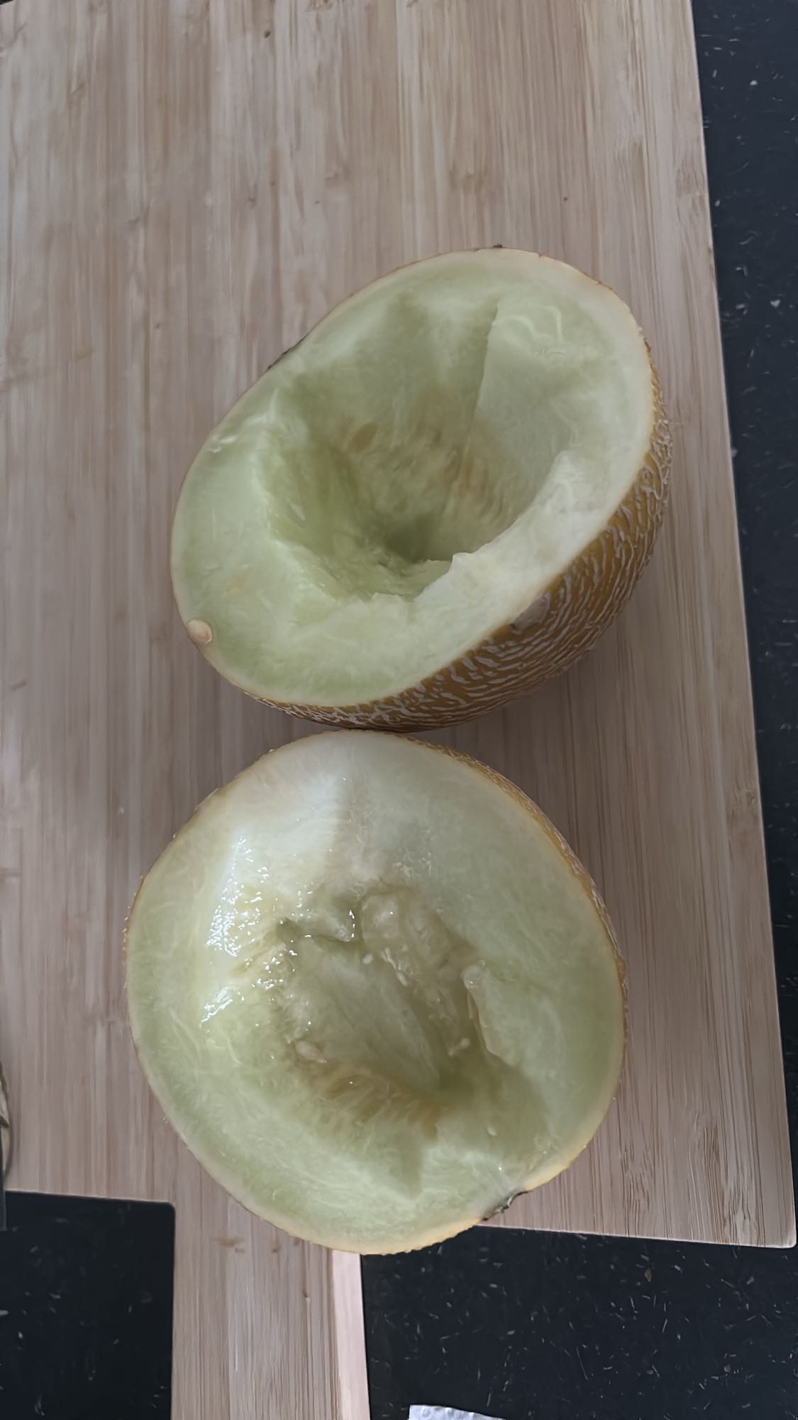 Halverad honungsmelon