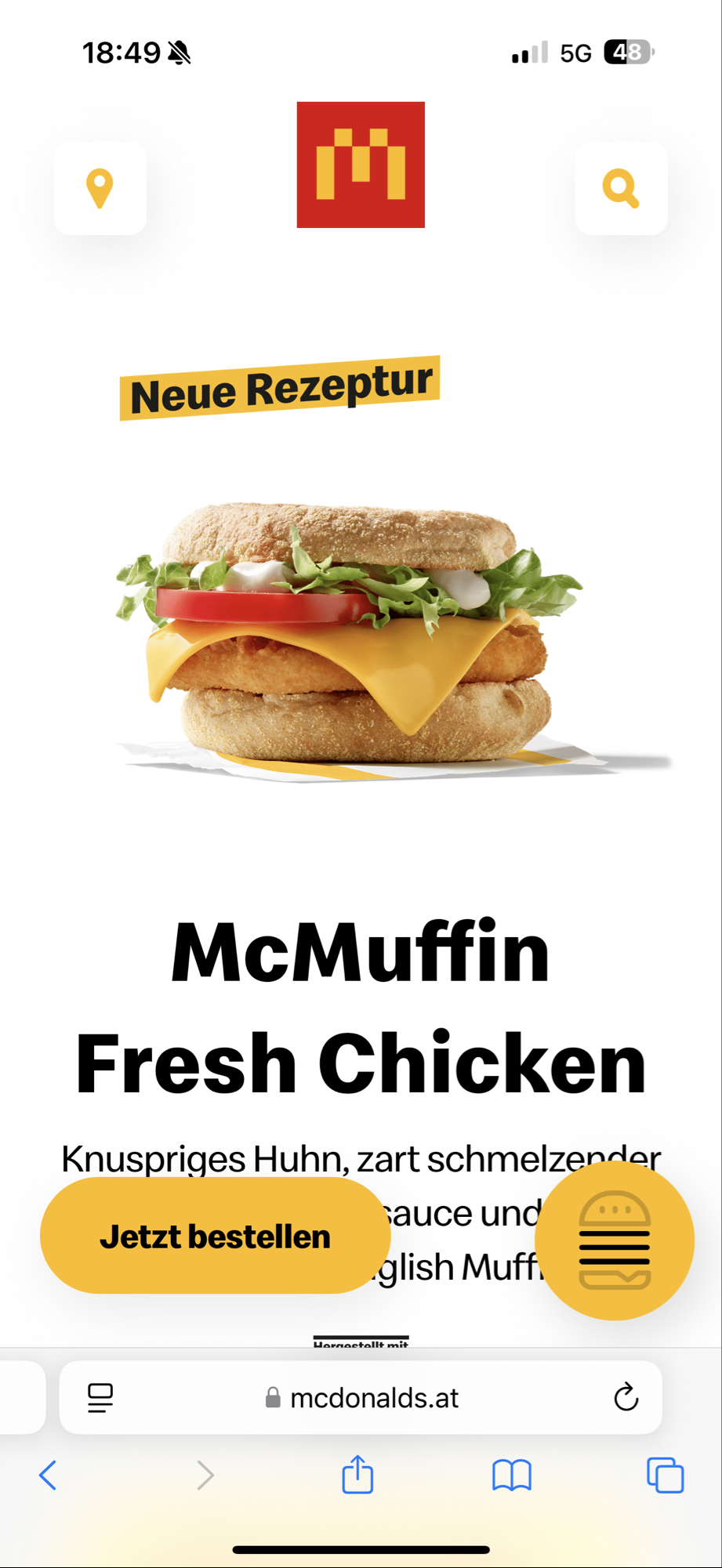 McMuffin Fresh Chicken