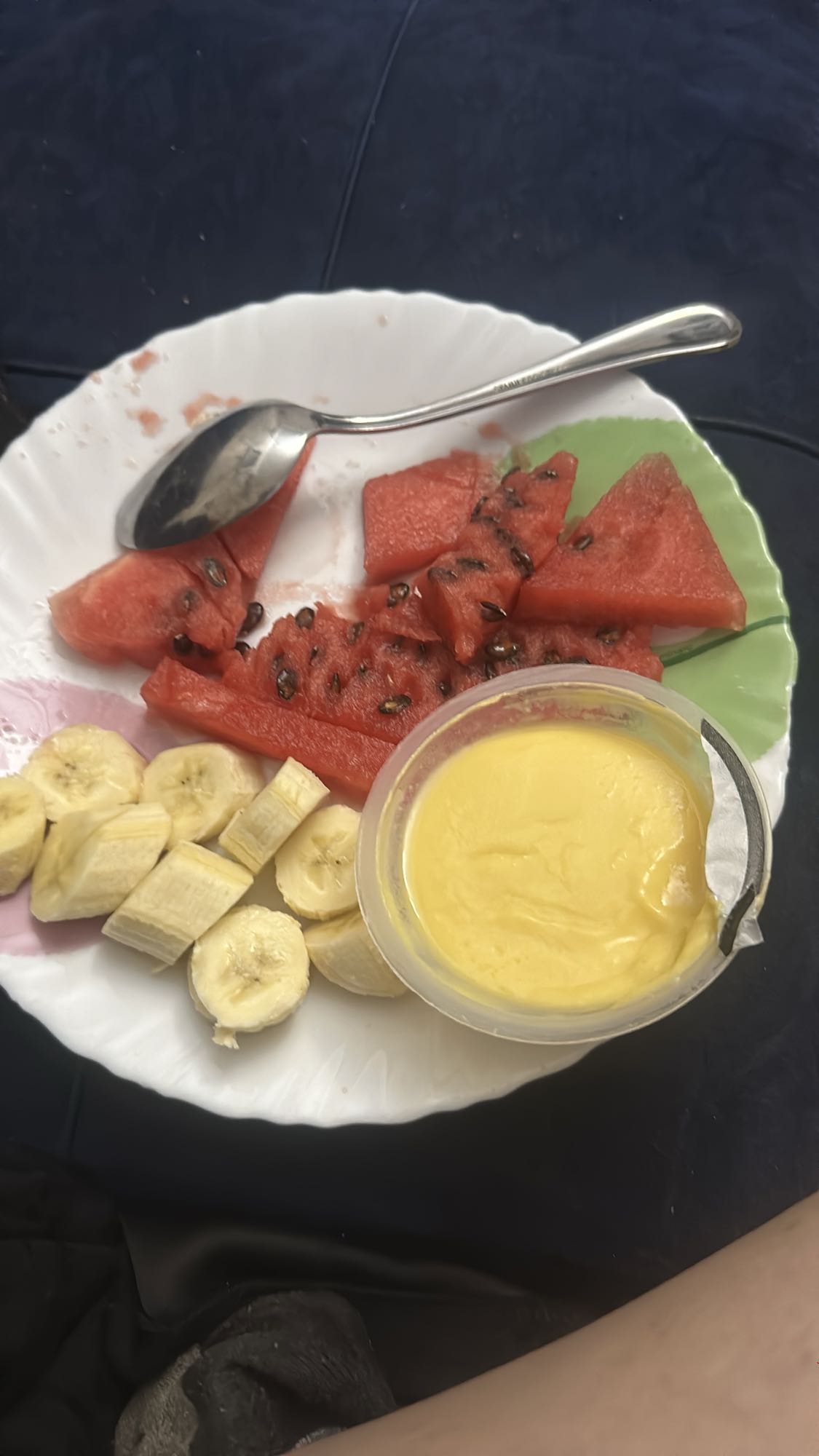 Fruits et crème dessert