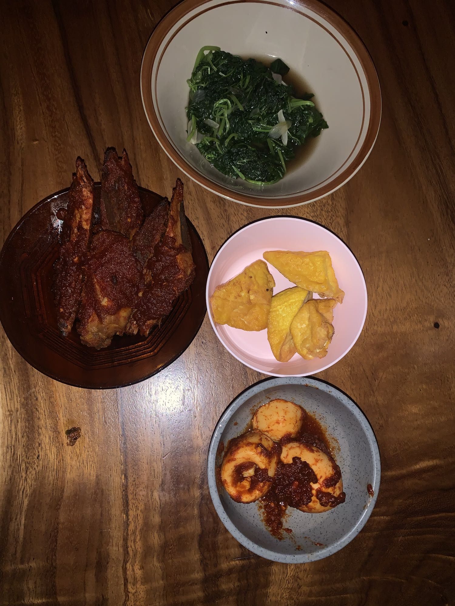 Ayam sambal dan sayur