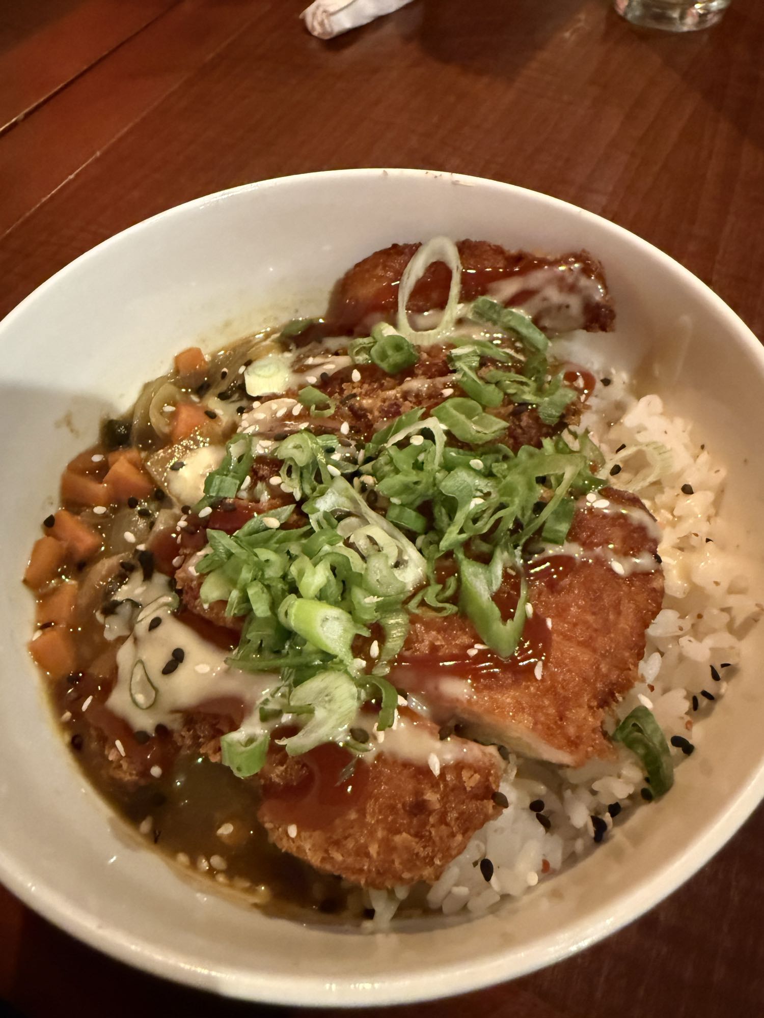 Katsu donburi con curry