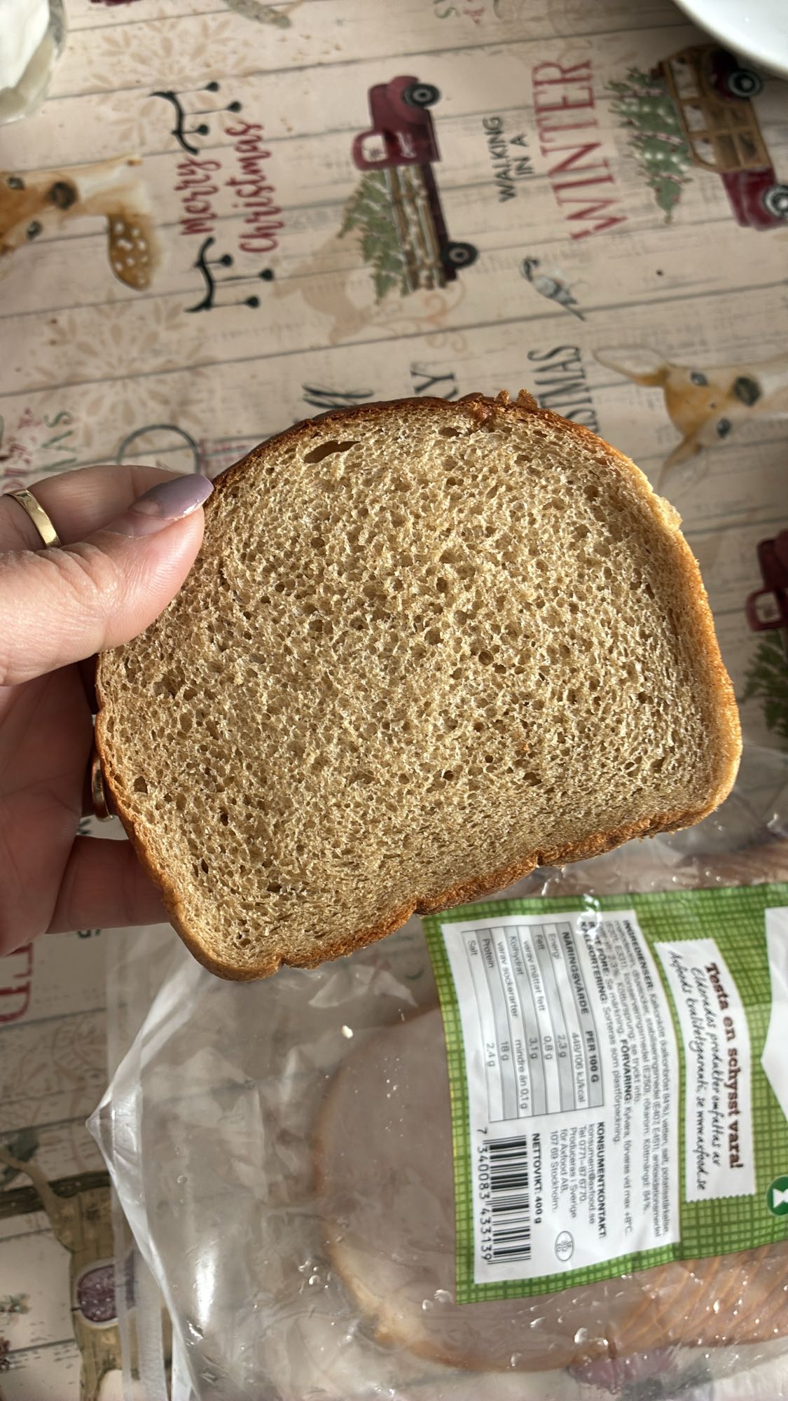 Skiva fullkornsbröd