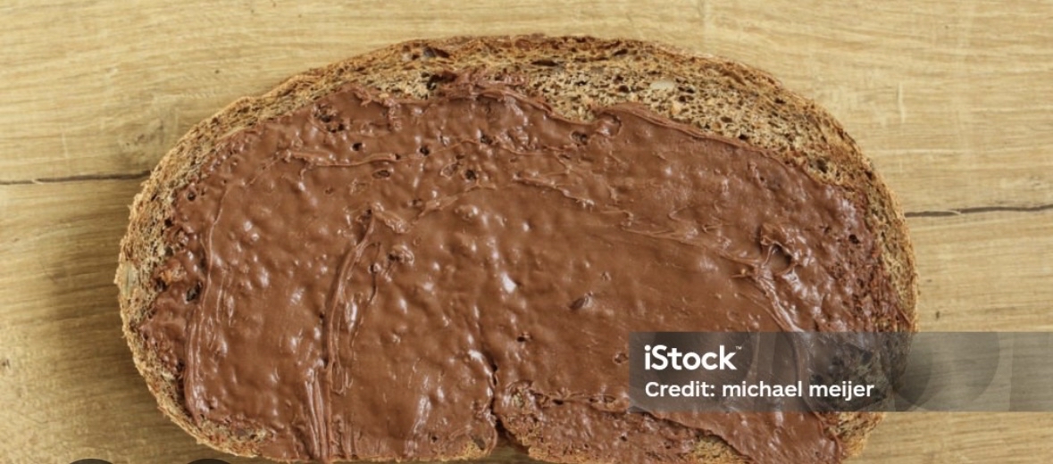 Boterham met chocopasta