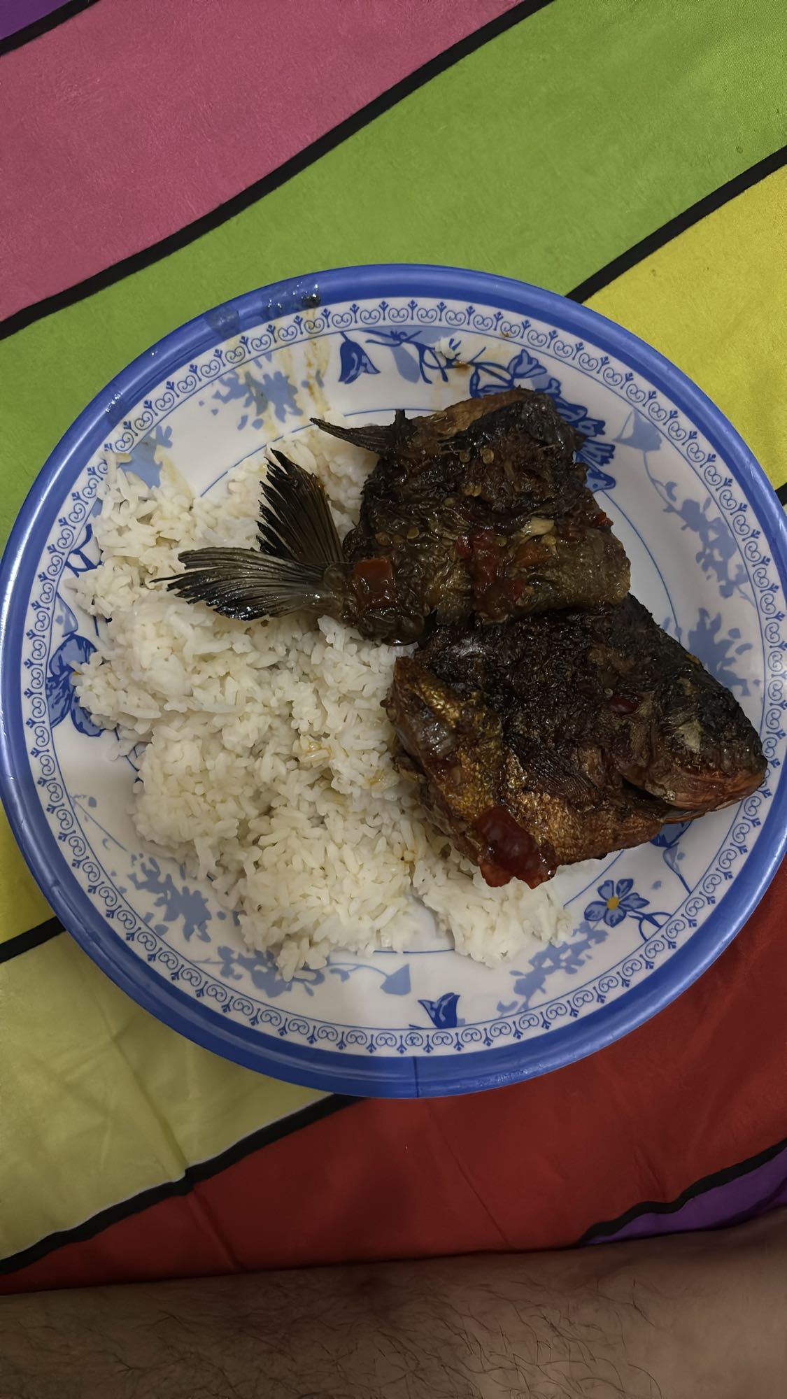 Nasi dan ikan goreng