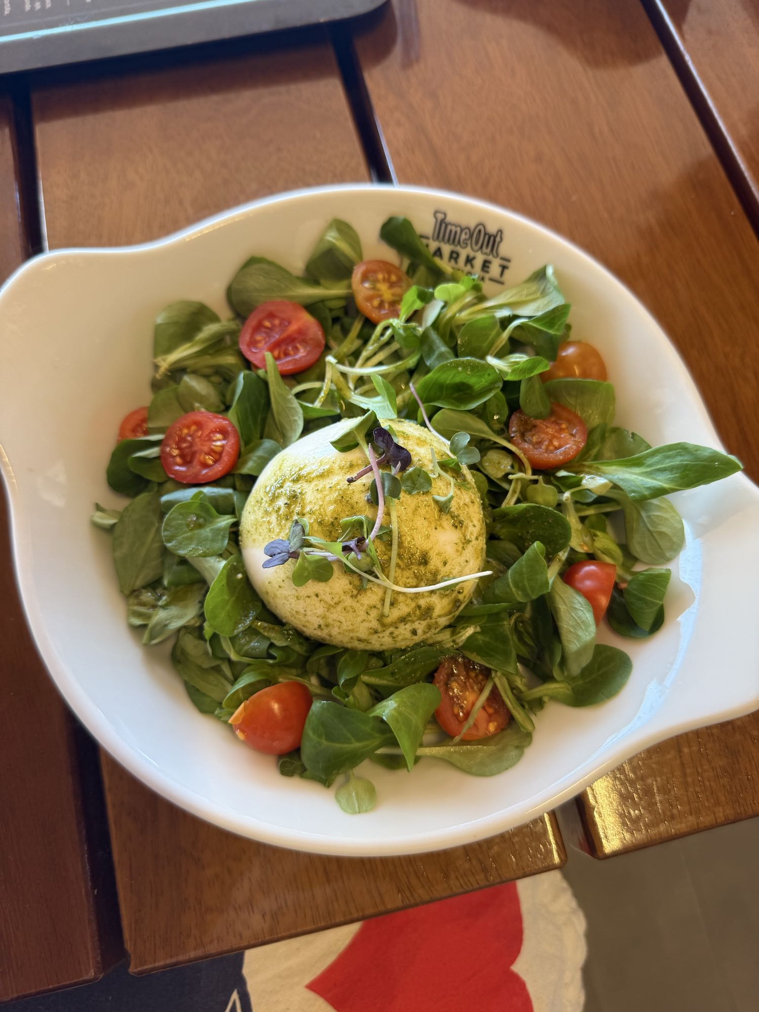 Salade burrata verte