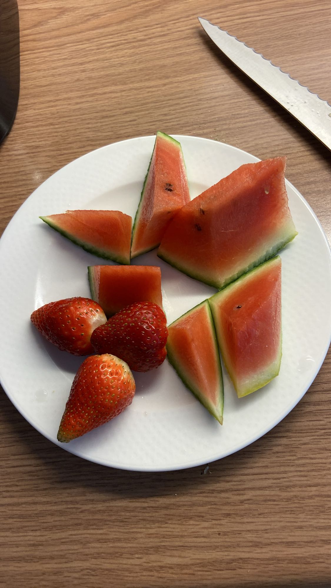 Vattenmelon och jordgubbar