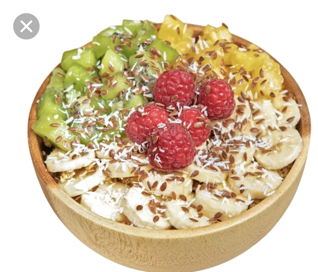 Bowl de frutas y semillas