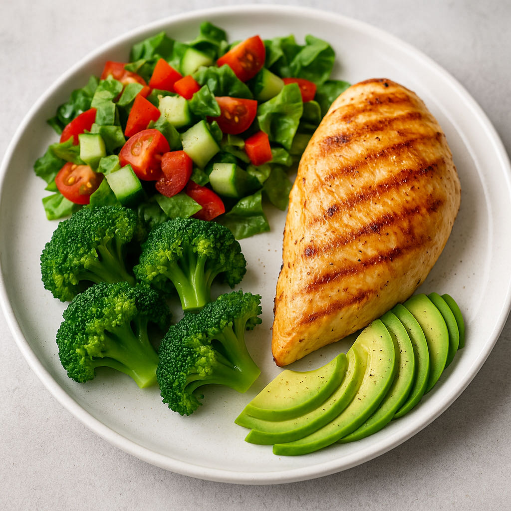 Grilled Chicken Veggie Plate