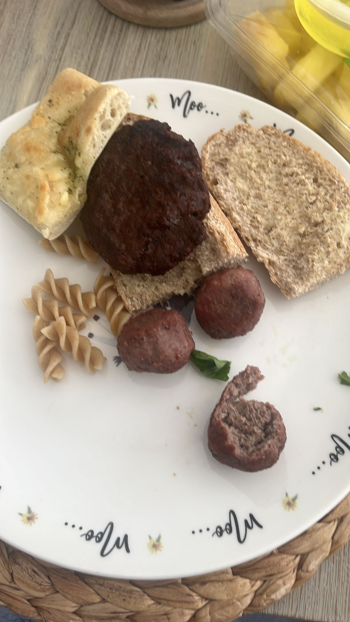 Burger and Meatballs Plate