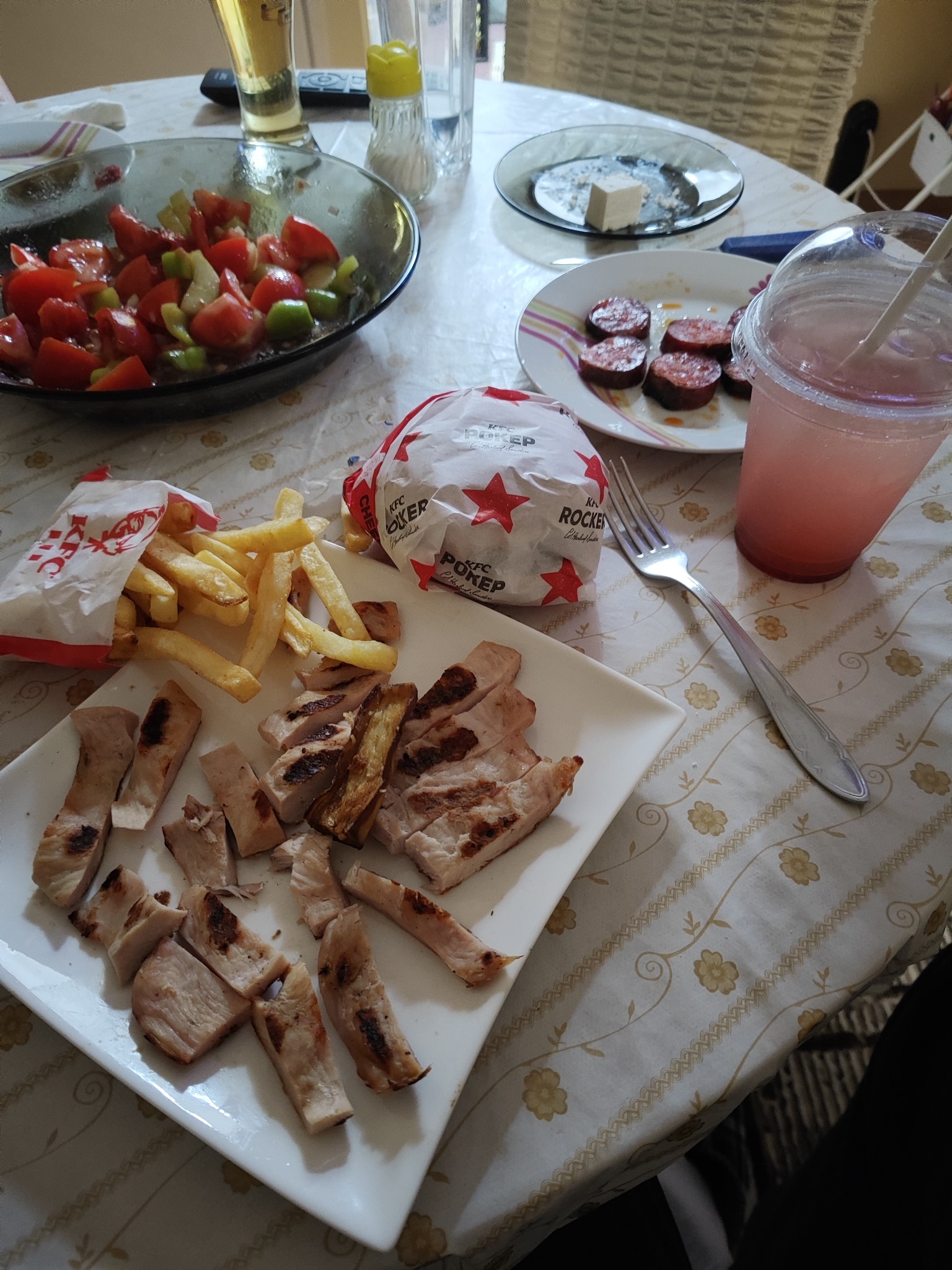 Mixed Fast Food Plate