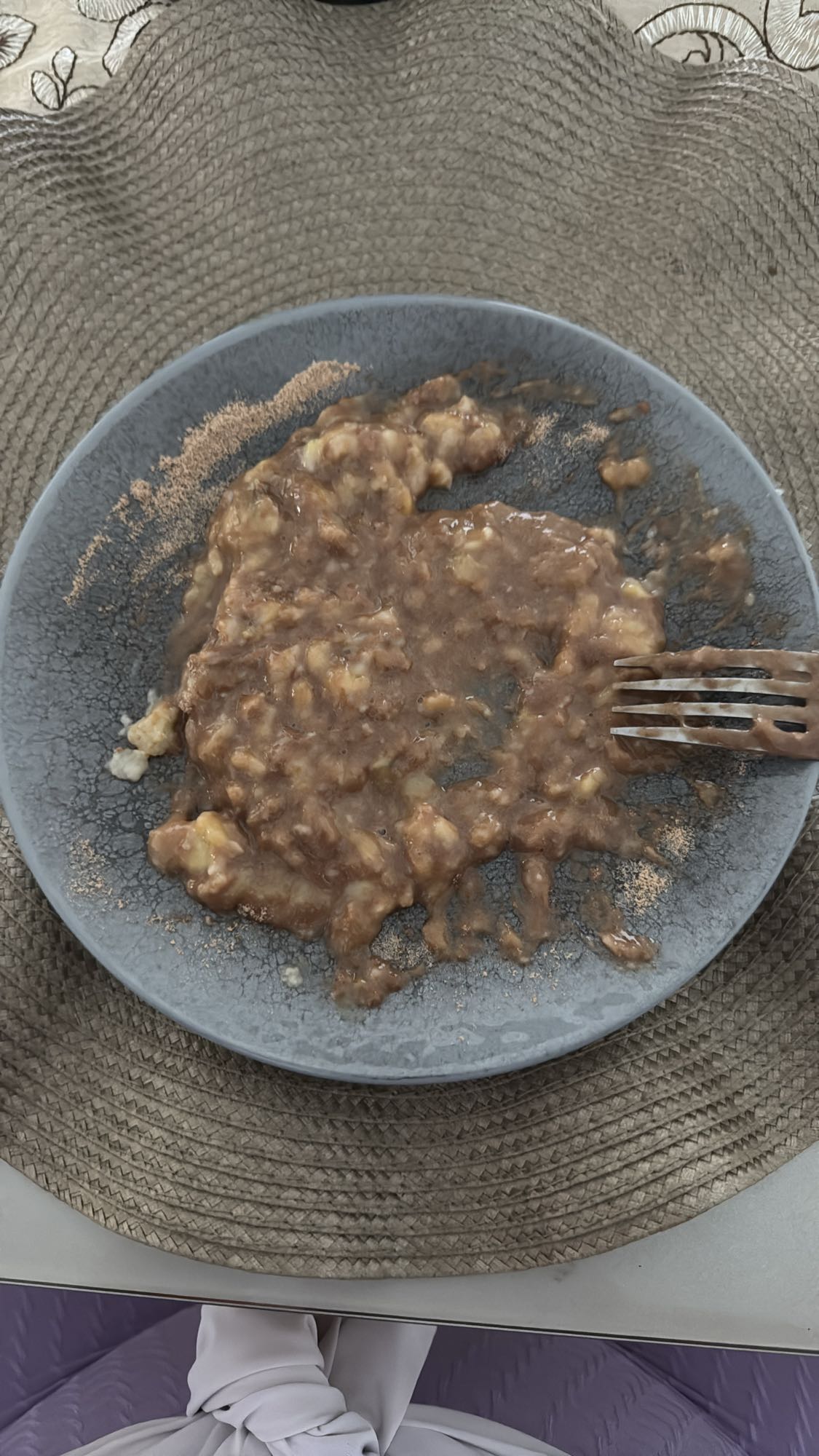 Banana com whey de chocolate