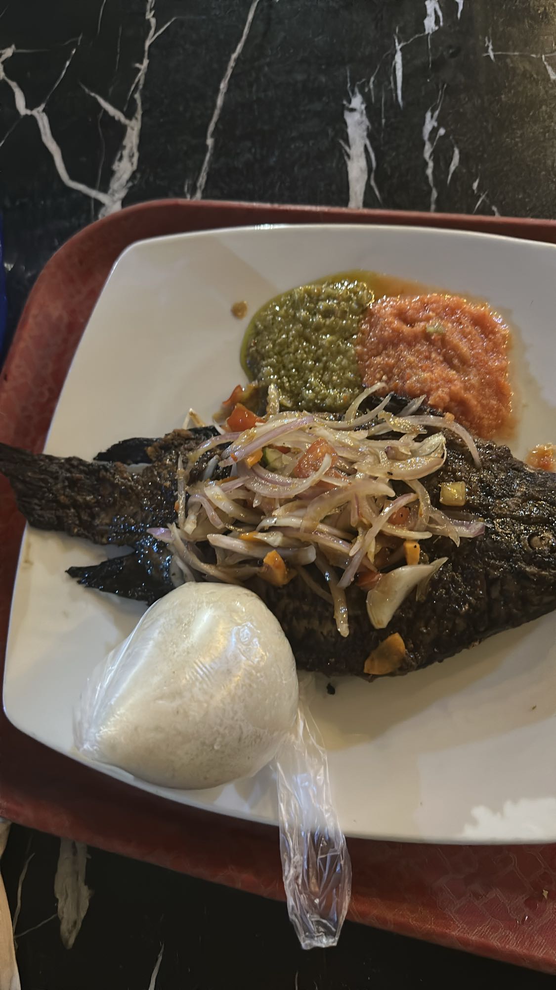 Grilled Fish with Banku