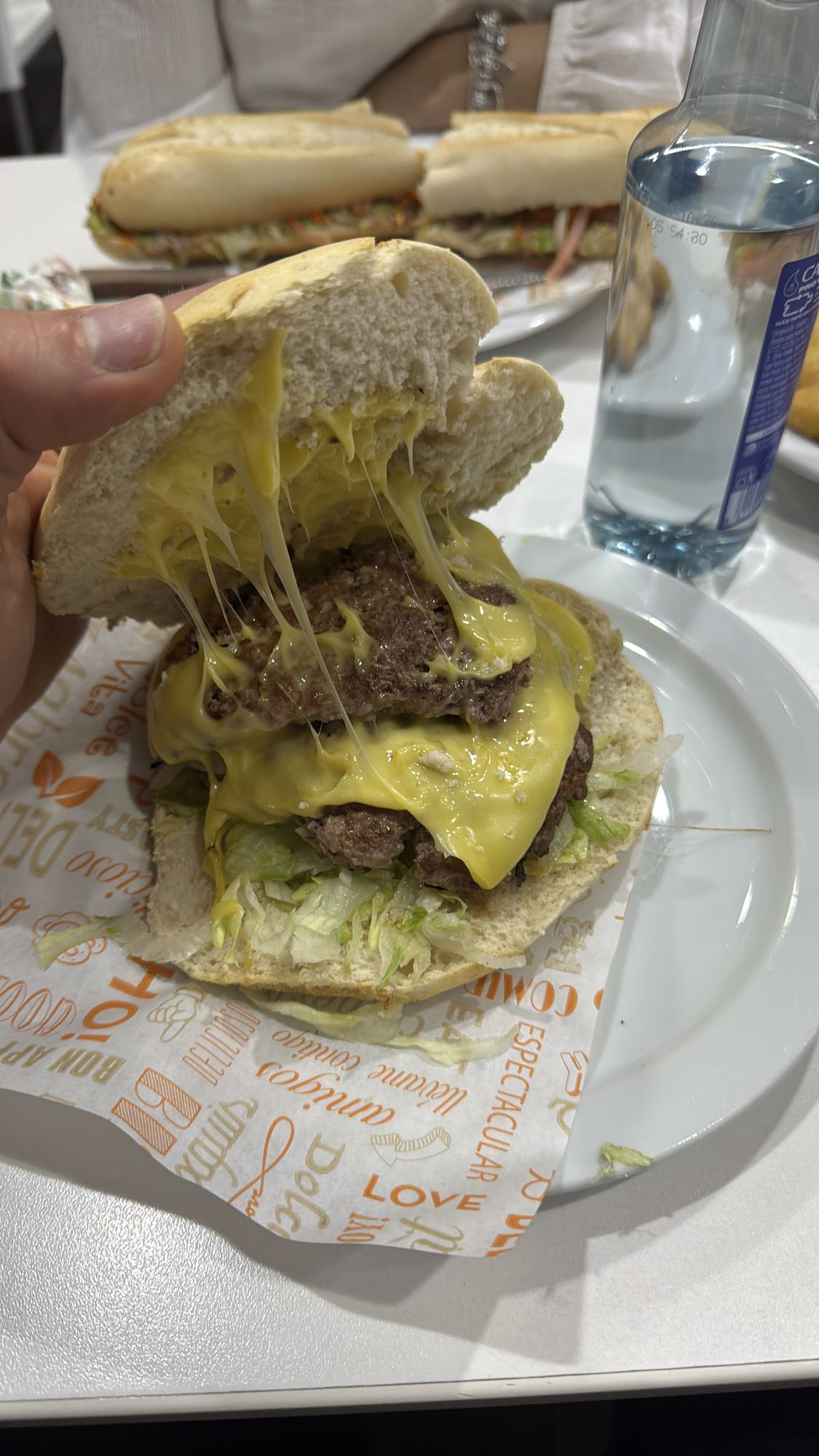 Hamburguesa doble con queso