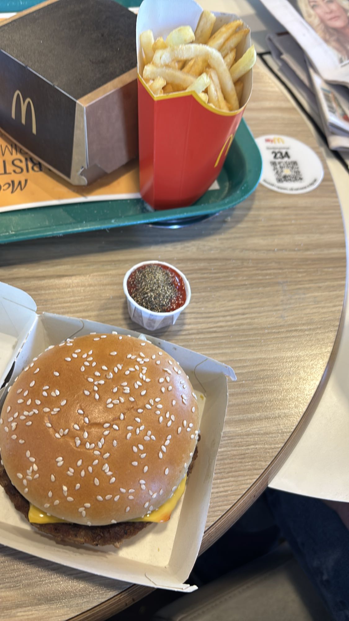 Hamburgare med pommes