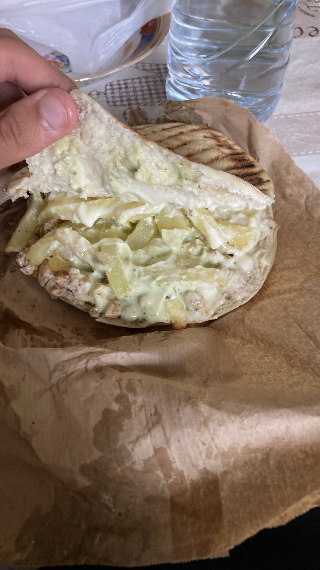 Sandwich poulet frites