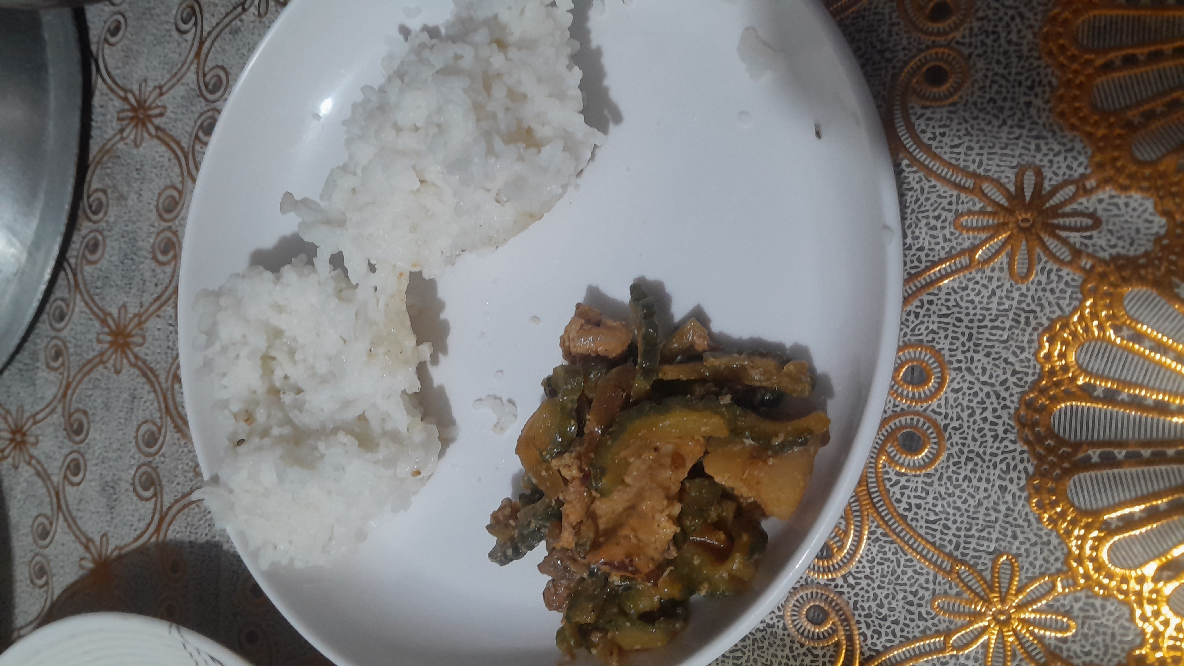 Rice with mixed curry