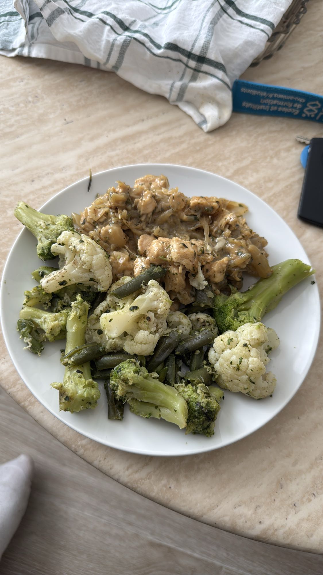 Poulet et légumes vapeur