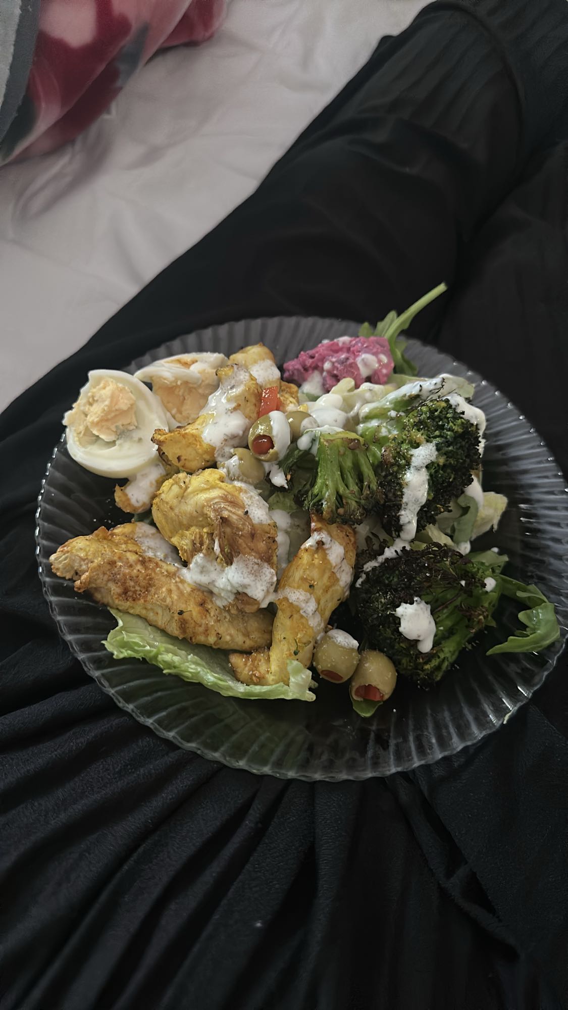 Kycklingsallad med ägg