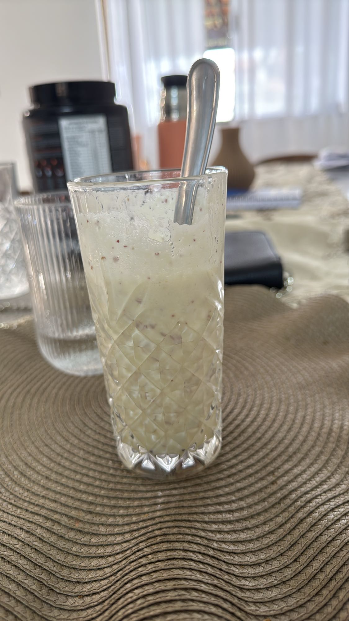 Vitamina de maçã com leite desnatado