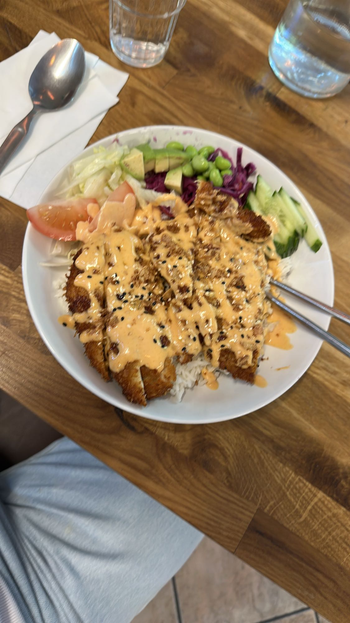 Kyckling med ris & sallad