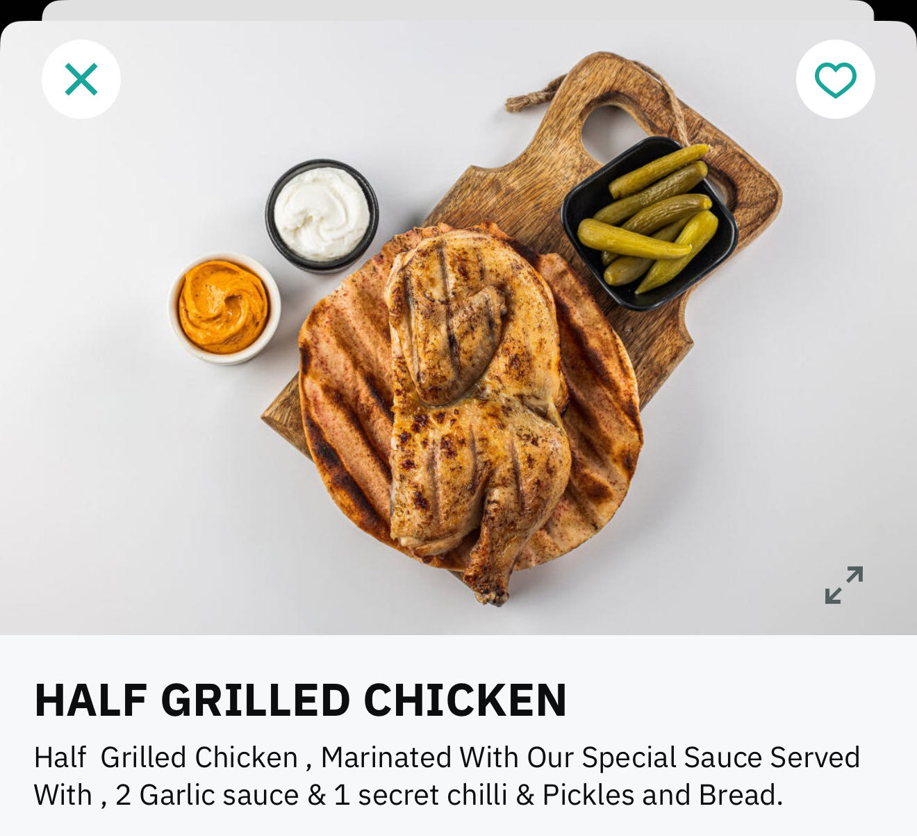 Half Grilled Chicken