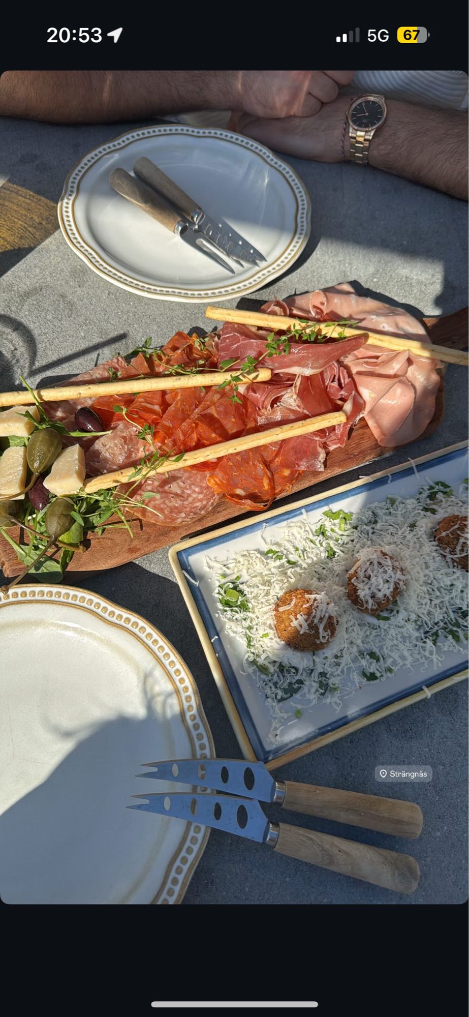 Charkbricka med ost & arancini