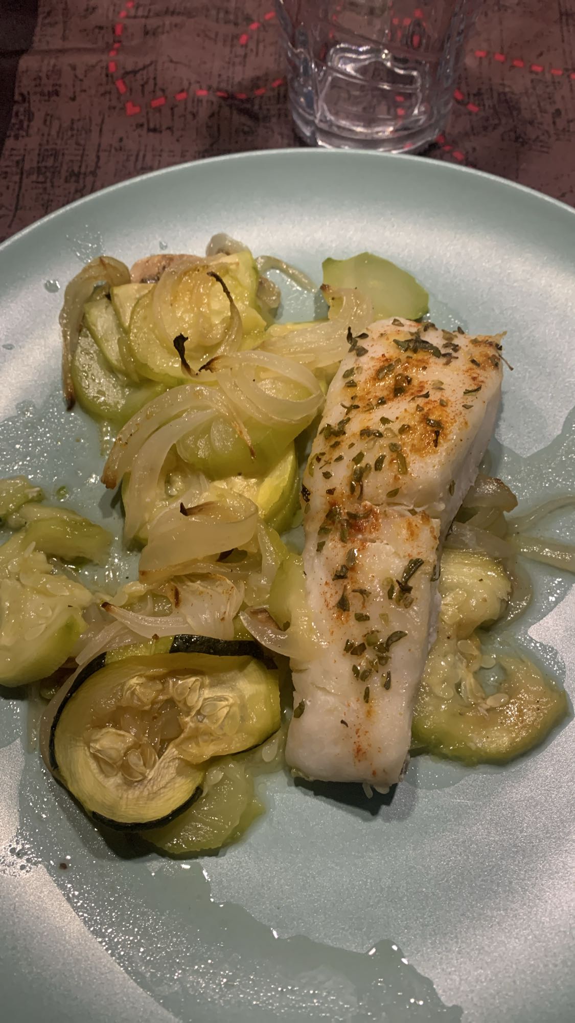 Pescado con calabacín