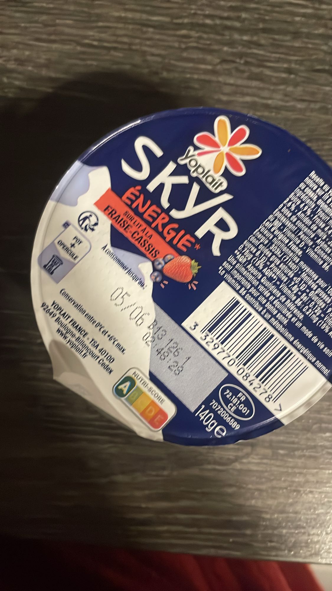 Skyr fraise cassis