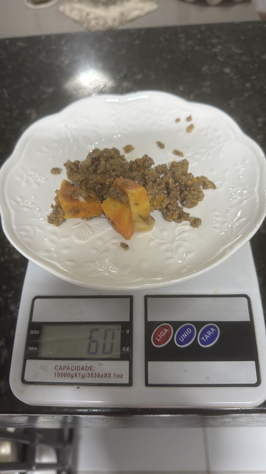 Abóbora com patinho moído