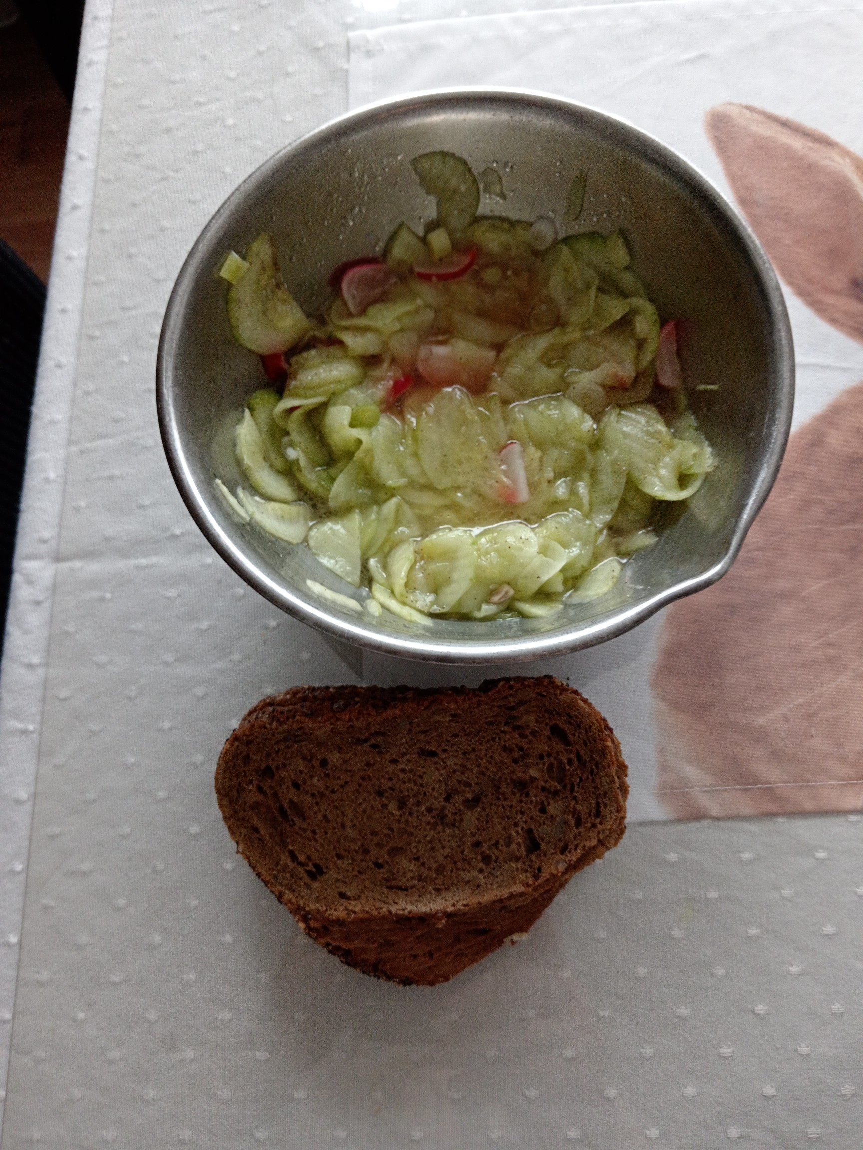 Cucumber Salad with Rye Bread