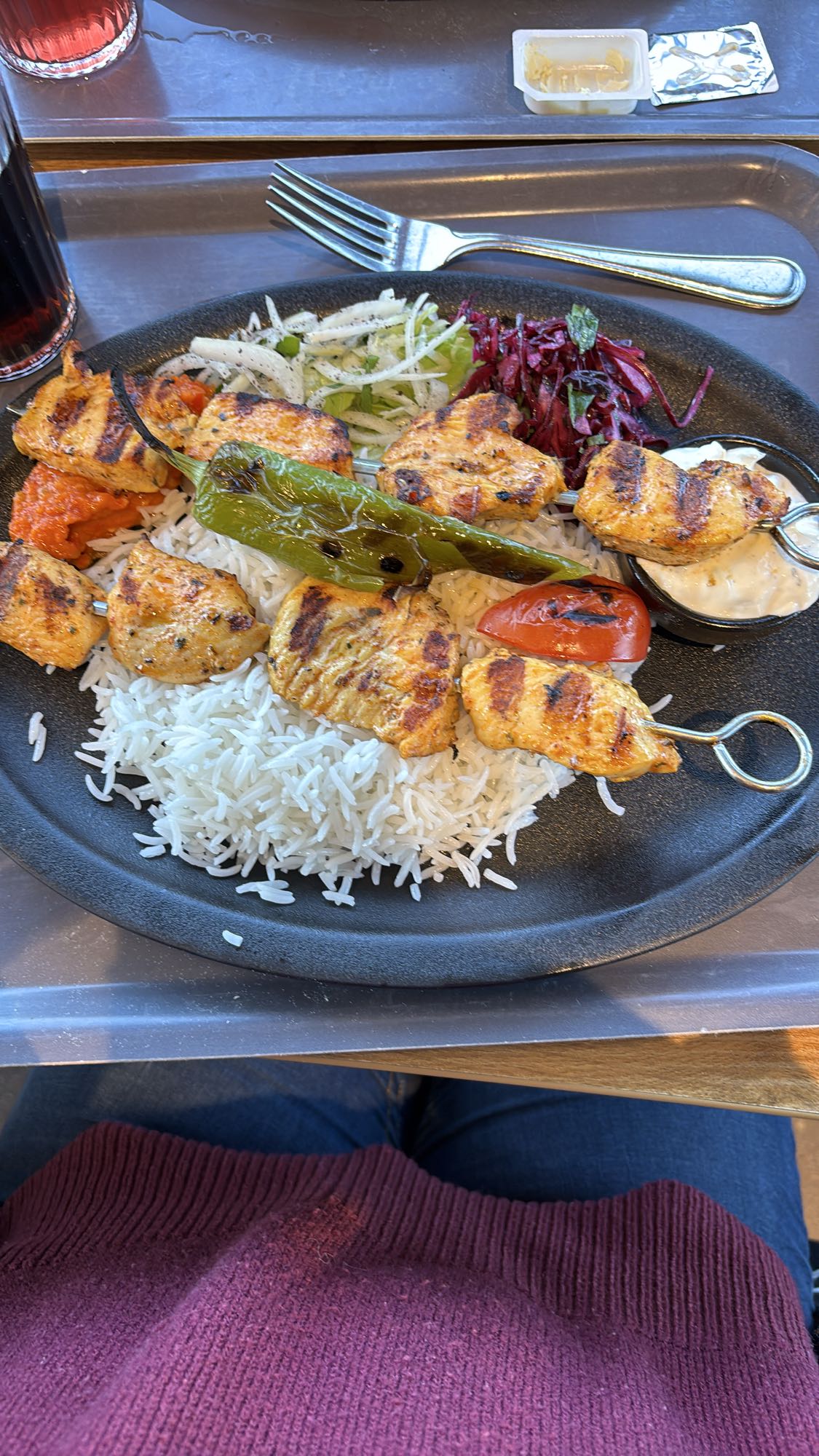 Kycklingspett med ris