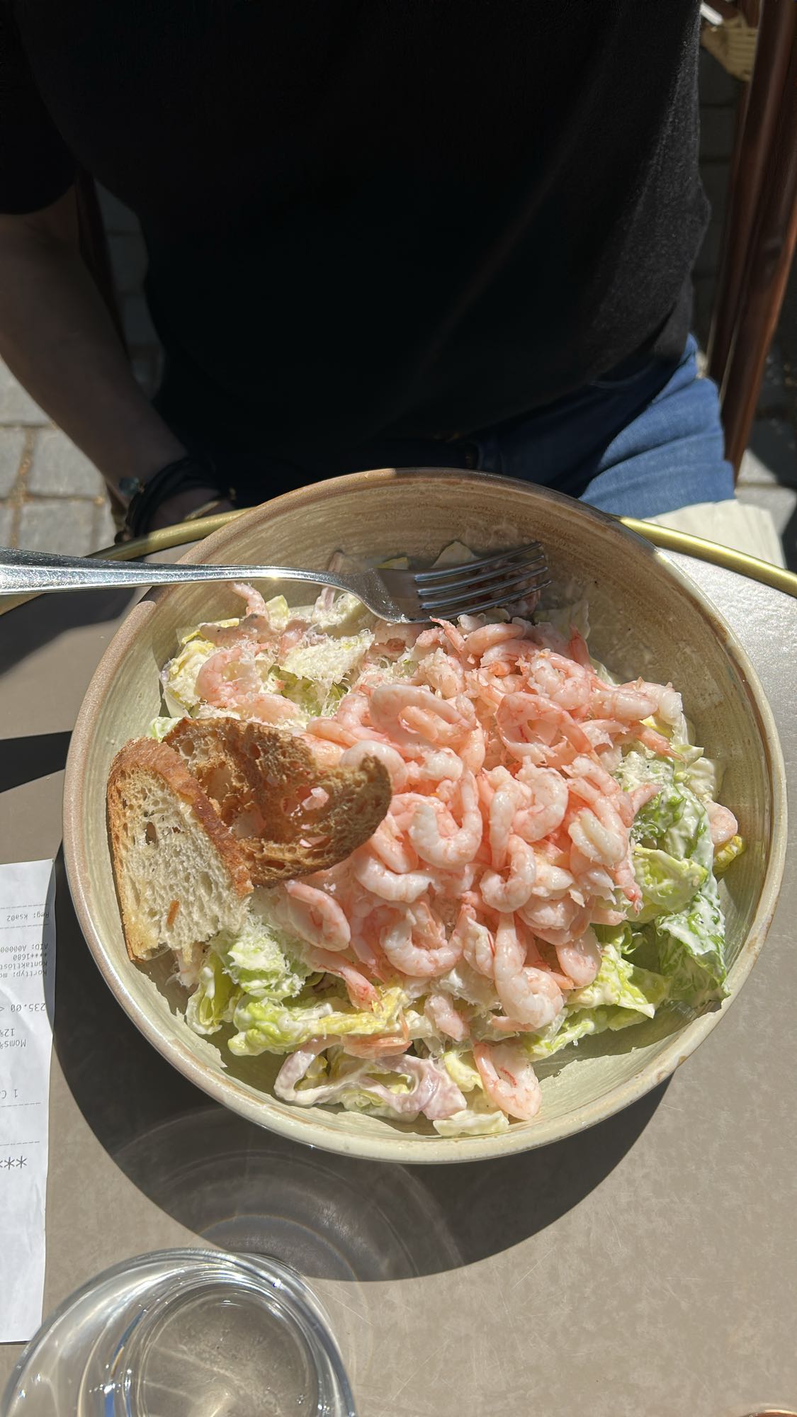 Räksallad med bröd