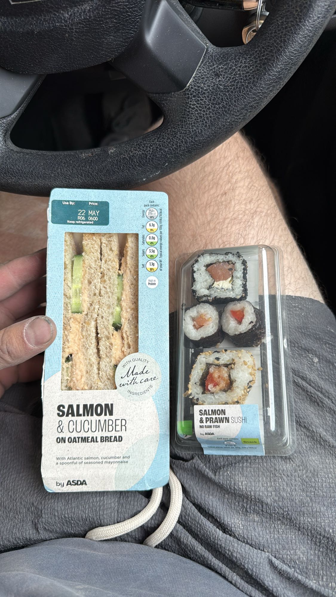 Salmon Sandwich & Sushi