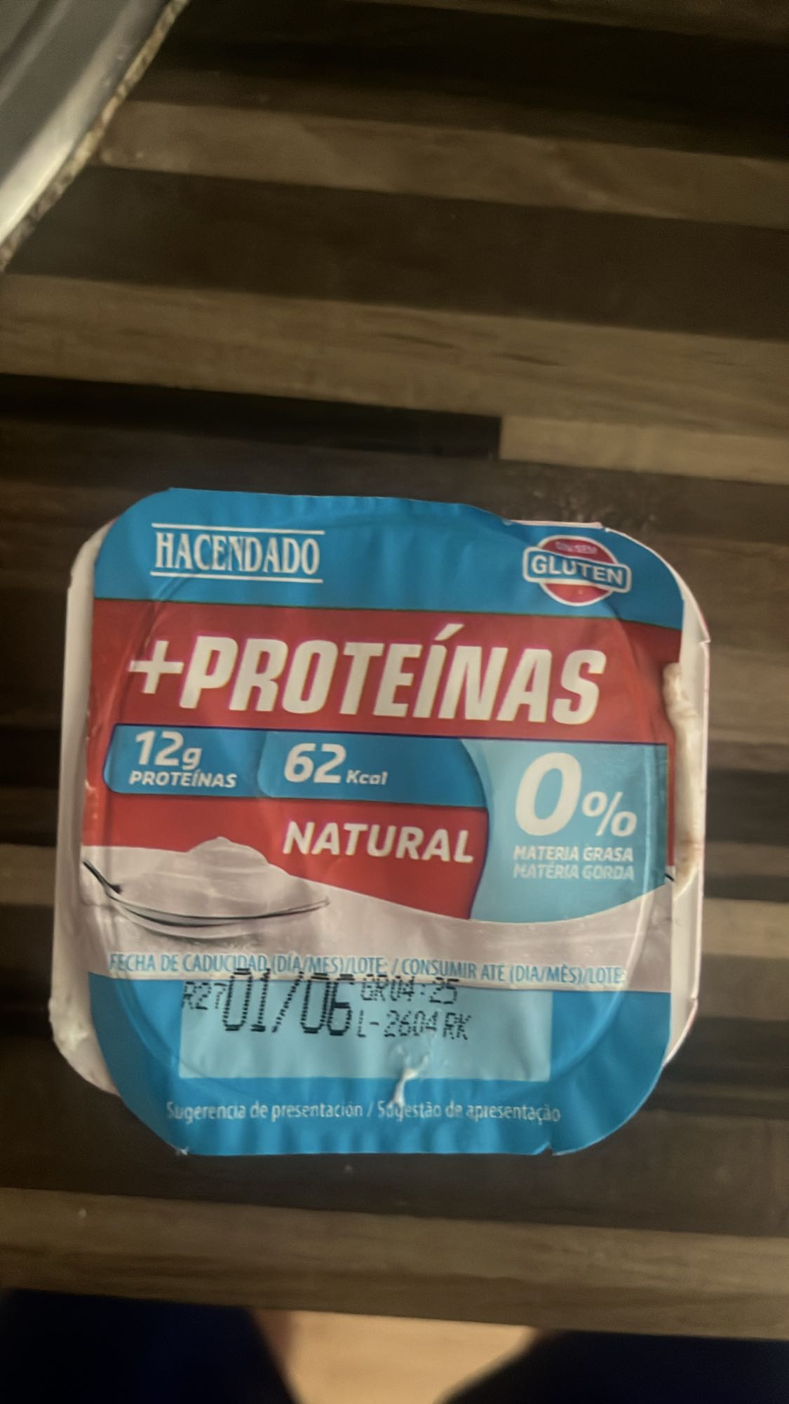 Yogur natural alto en proteínas